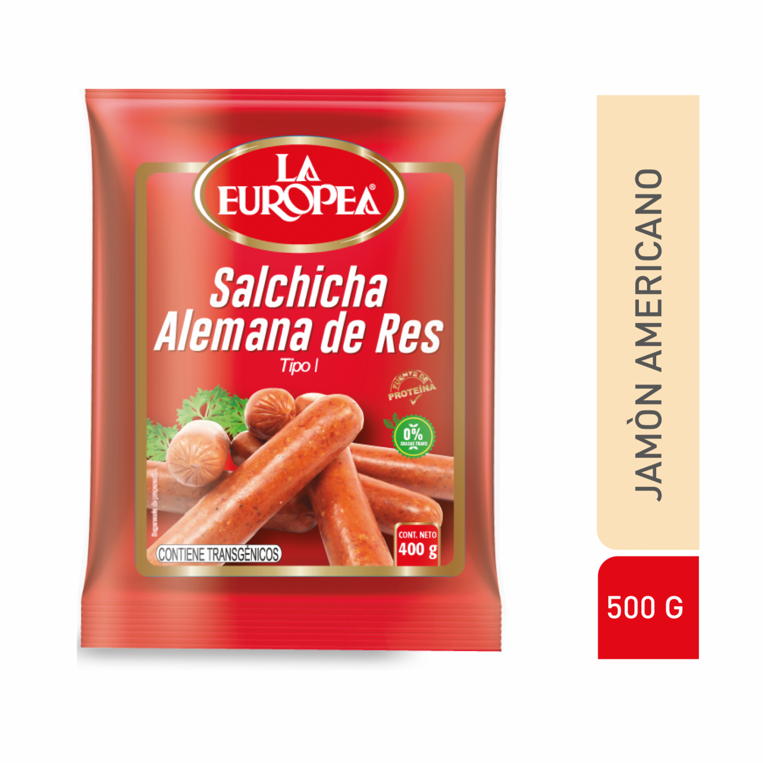 Salchicha Alemana De Res LA EUROPEA 400 G