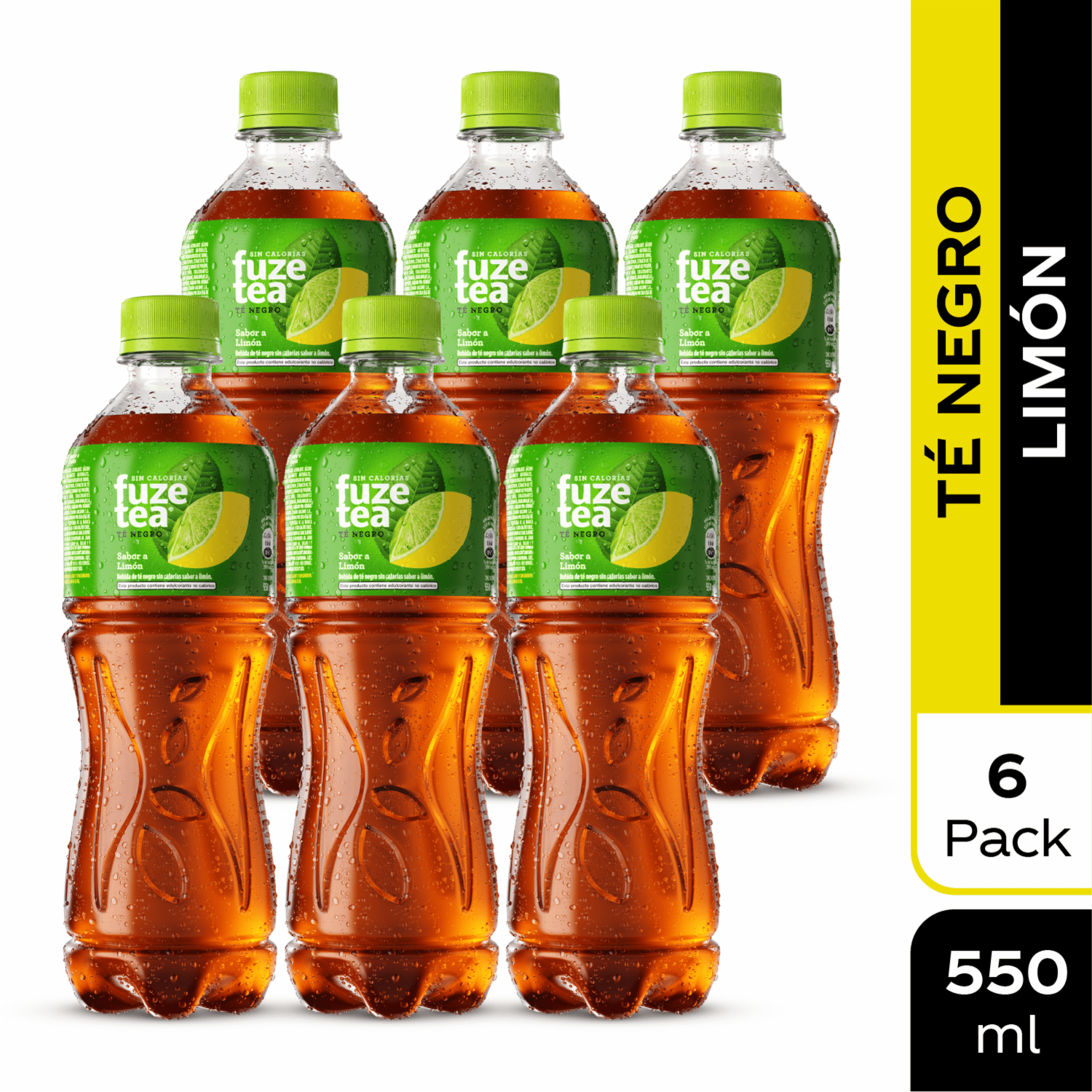 Té Frio Negro Con Limón FUZE TEA 6 X 550 Ml
