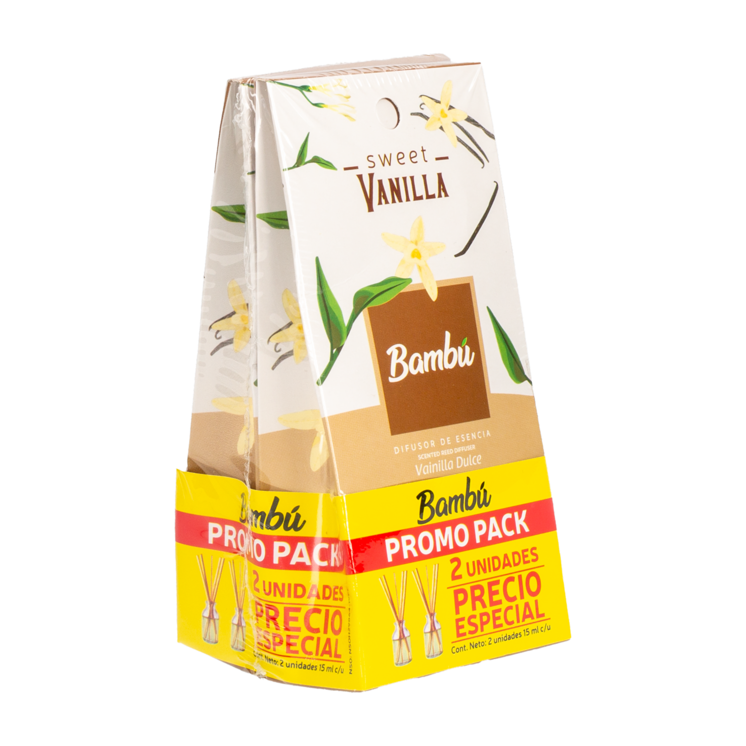Desodorante Ambiental Vainilla Pack Precio Especial BAMBÚ 15 ml X 2 Uds