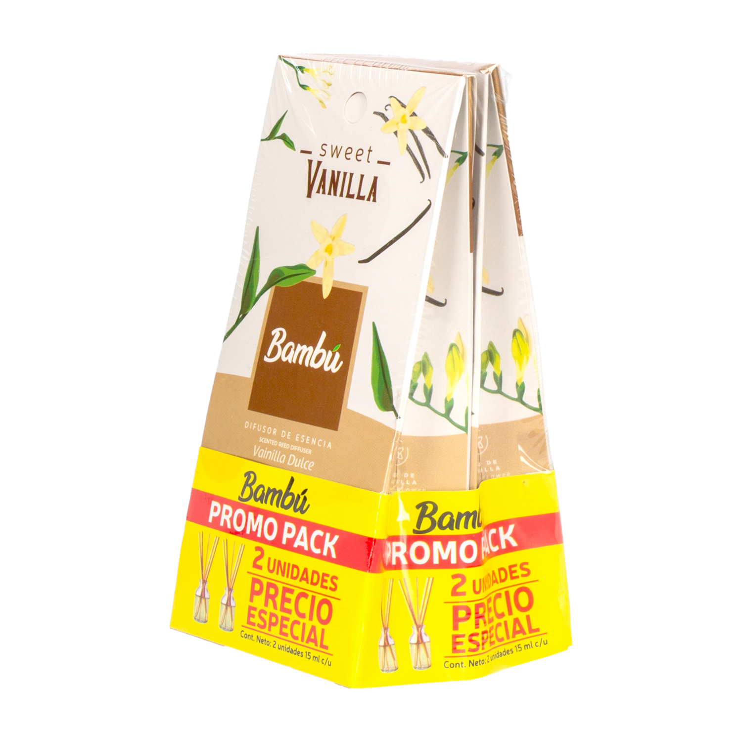 Desodorante Ambiental Vainilla Pack Precio Especial BAMBÚ 15 ml X 2 Uds
