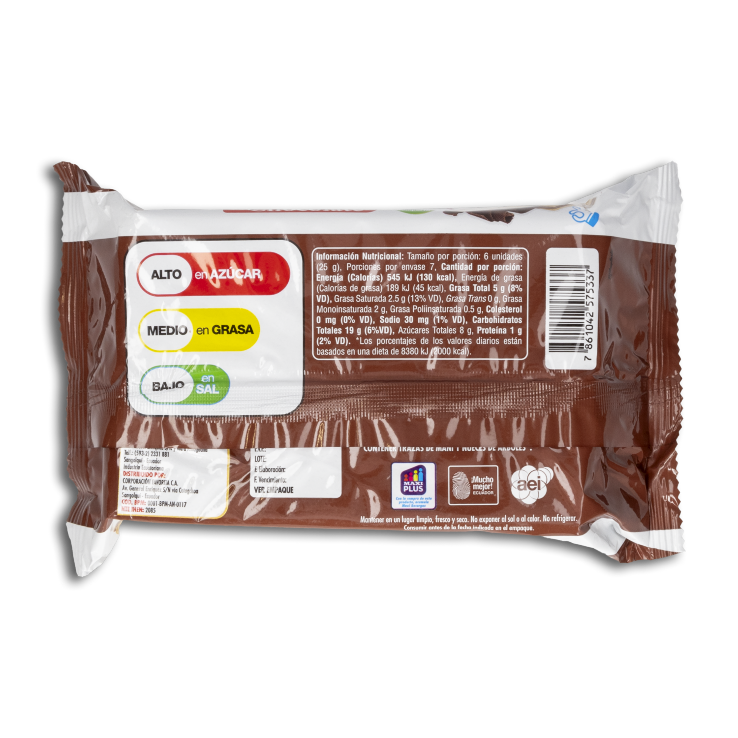 Galletas Dulces Waffer Rellenas Con Crema Sabor A Chocolate SUPERMAXI 175 G