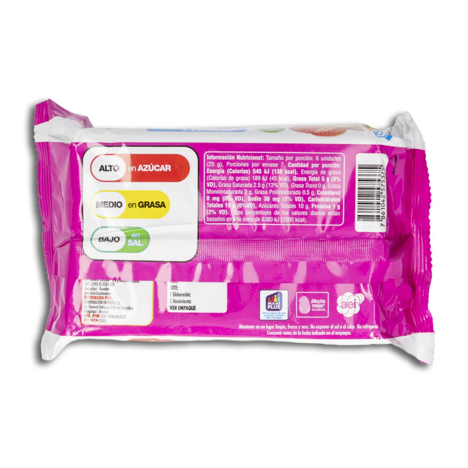 Galletas Dulces Waffer Rellenas Con Crema Sabor A Fresa SUPERMAXI 175 G
