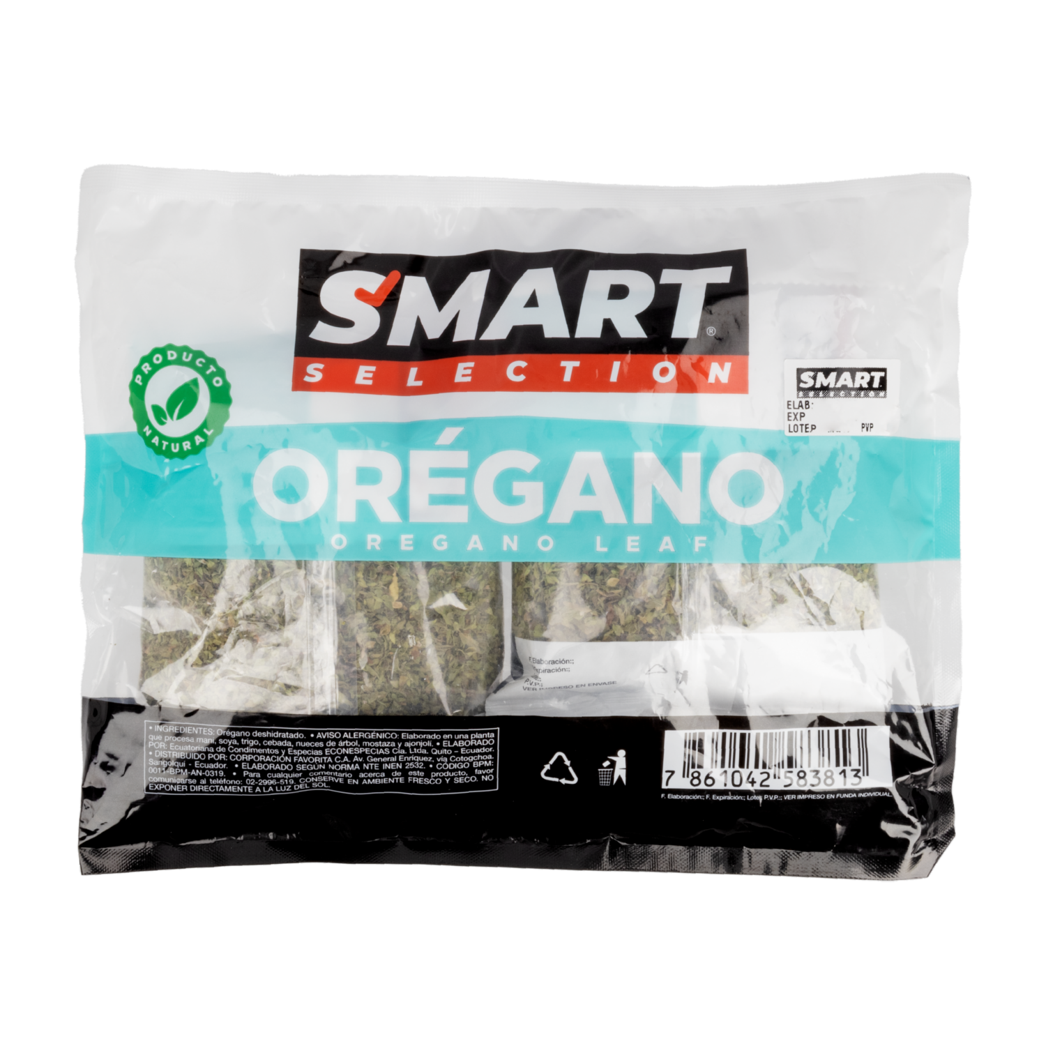Orégano 100% Natural SMART SELECTION Pack X2 X 60 G