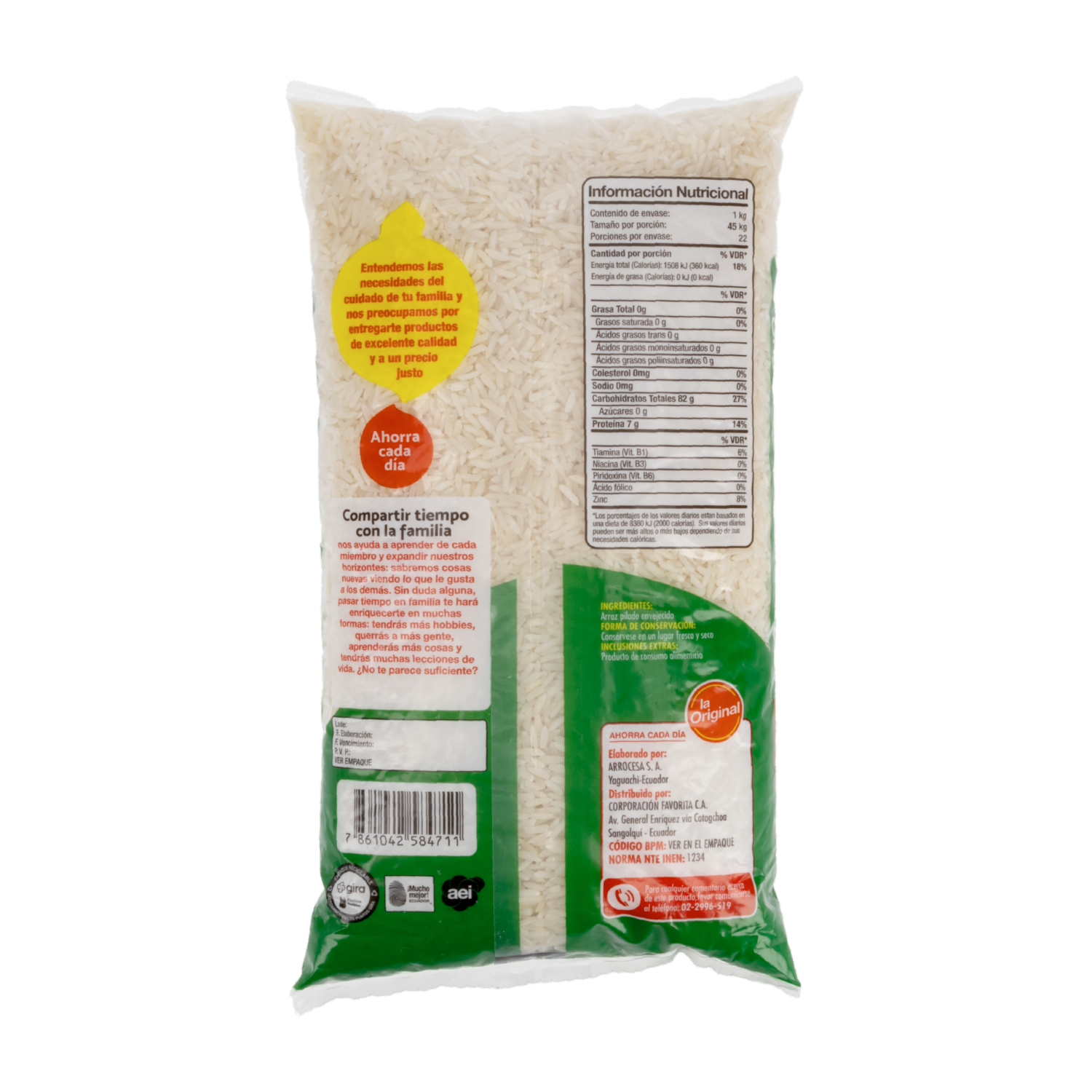 Arroz Blanco Macareño LA ORIGINAL 1 Kg