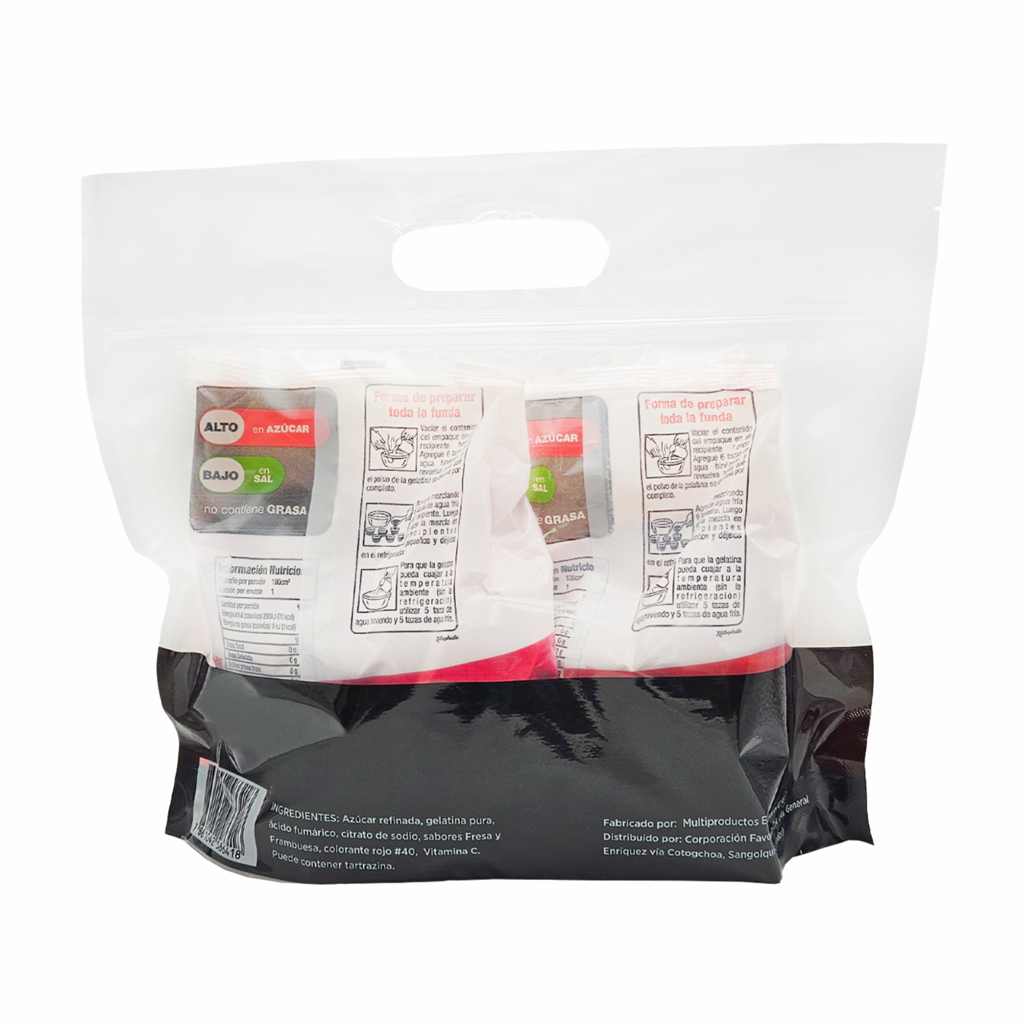 Gelatina En Polvo Sabor A Fresa Y Frambuesa SMART SELECTION 2 X 500 G