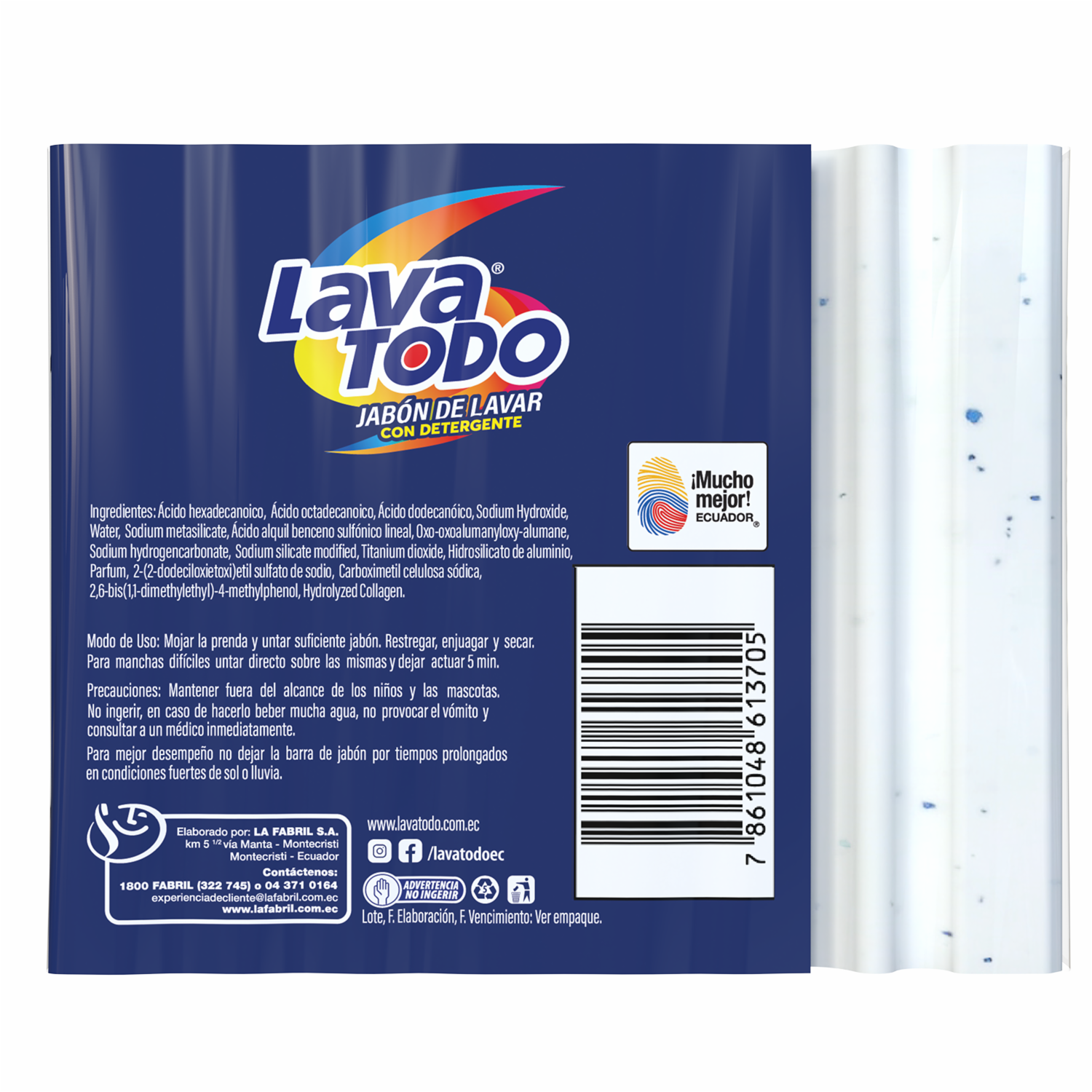 Jabón De Ropa Limón 4Pack LAVATODO 4 X 230 G