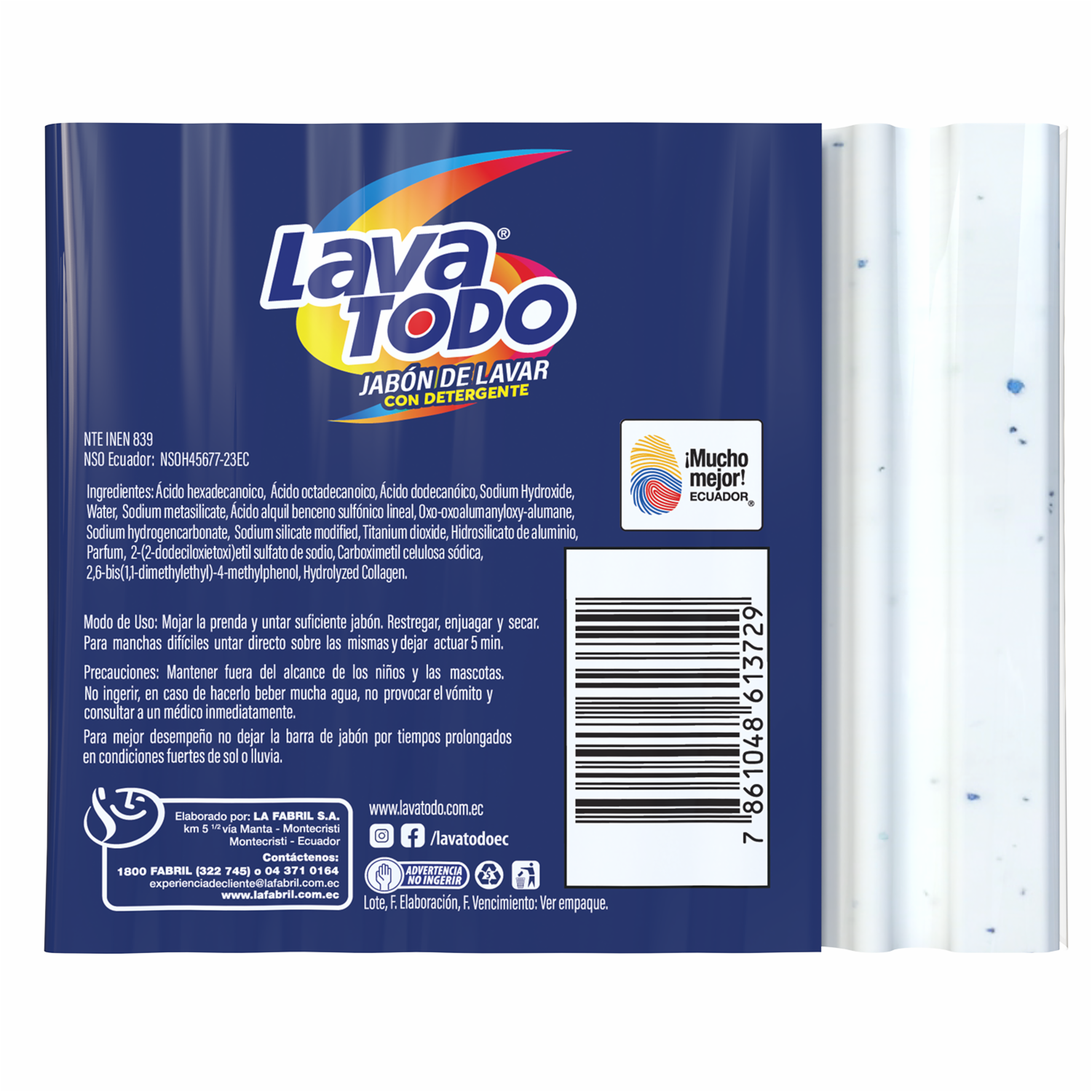 Jabón De Ropa Naranja Mandarina 4Pack LAVATODO 4 X 230 G