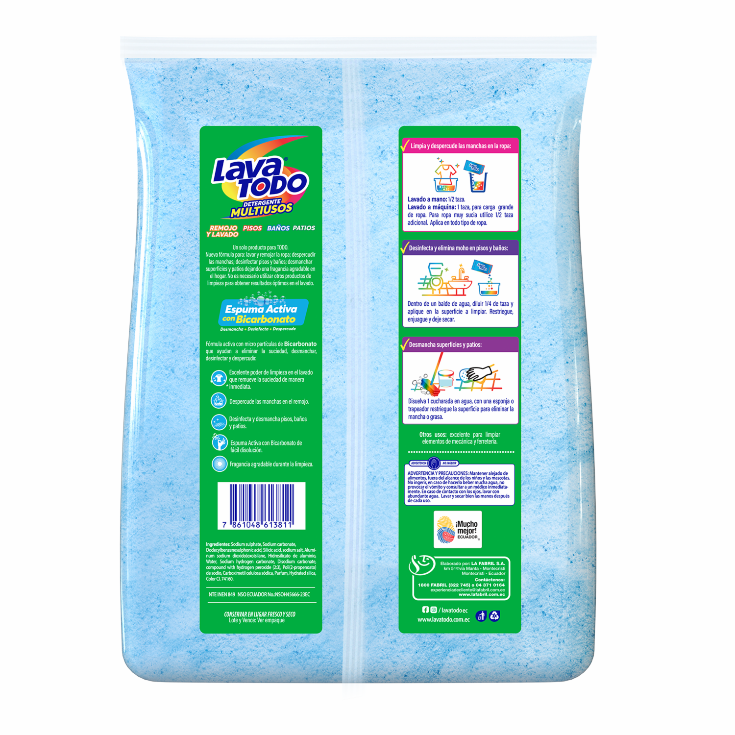 Detergente En Polvo Multiusos Aroma A Limón LAVATODO 5 Kg