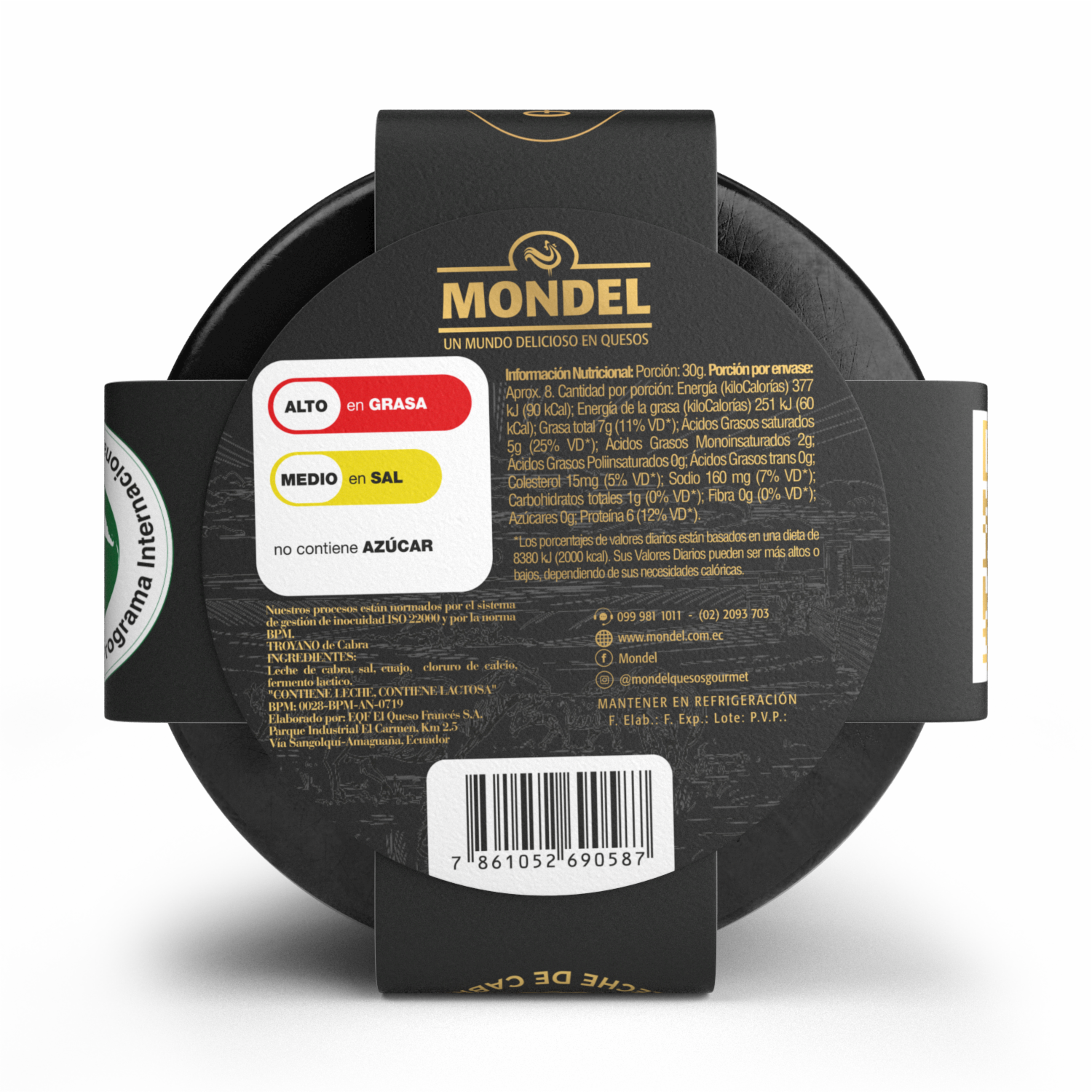 Queso Troyano Baby Gouda De Cabra MONDEL 225 G