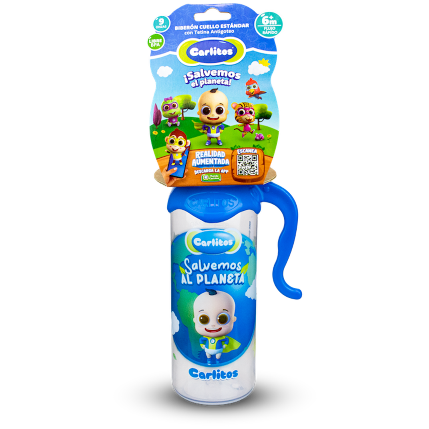 Biberón Para Bebés Con Agarradera CARLITOS 9 Oz