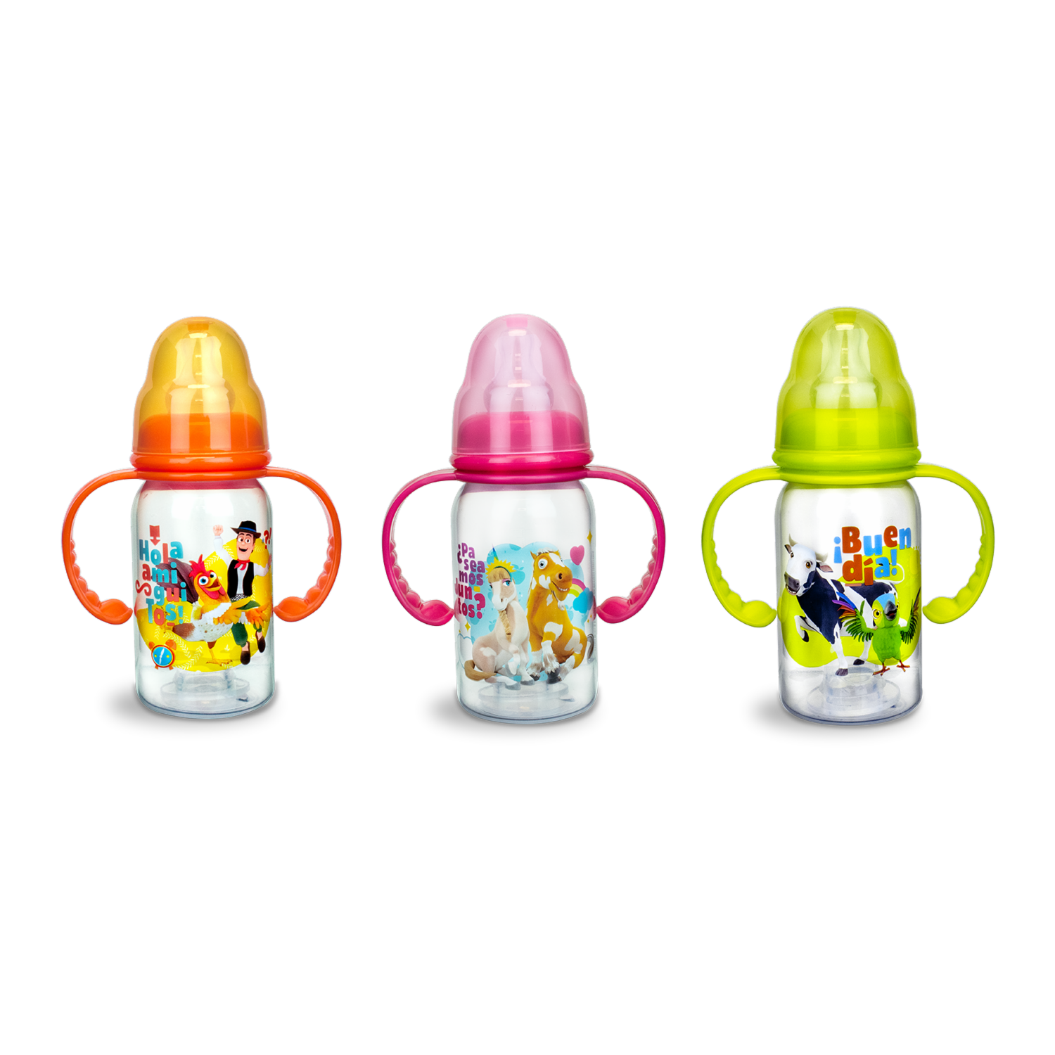 Biberón Para Bebés 3 Etapas Con Agarradera Doble CARLITOS 5 Oz