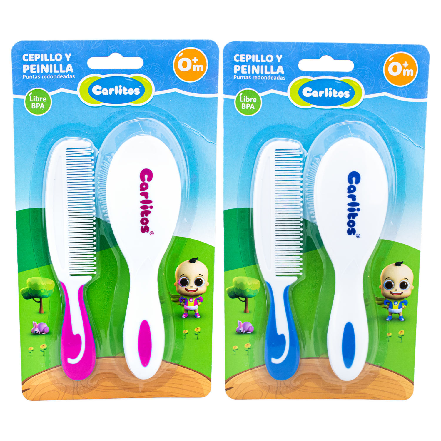 Cepillo Y Peinilla De Puntas Redondas Libre De BPA CARLITOS 0 M +