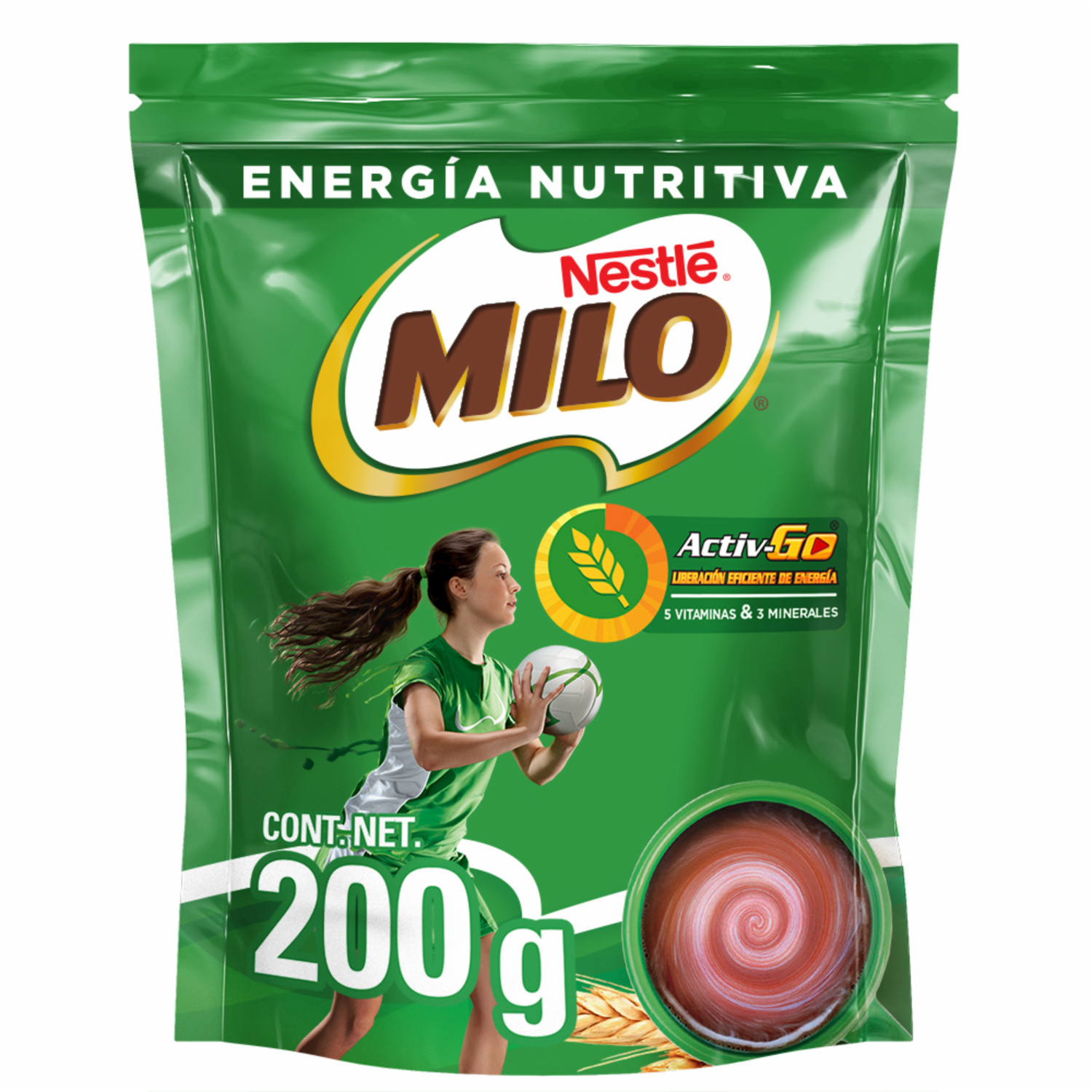 Chocolate En Polvo Instantáneo MILO 200 G