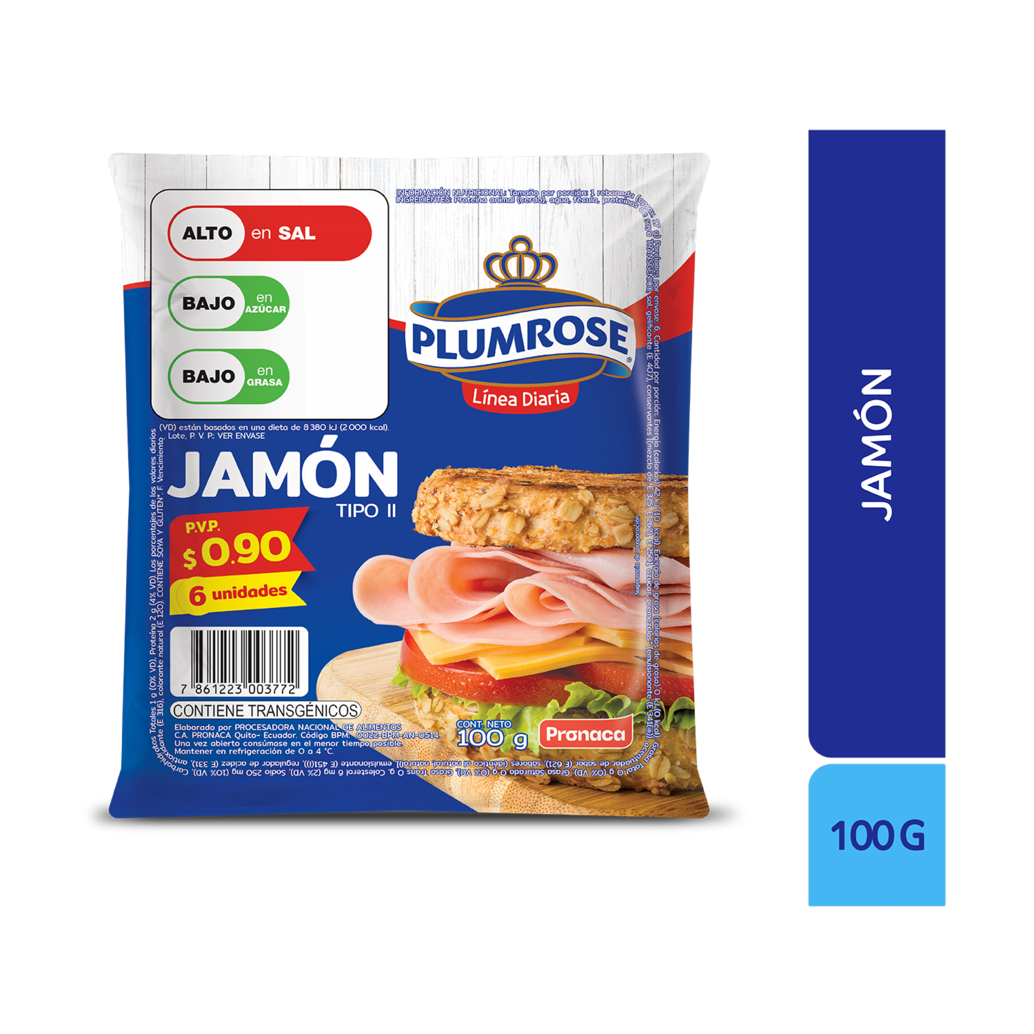 Jamón Línea Diaria PLUMROSE 100 G