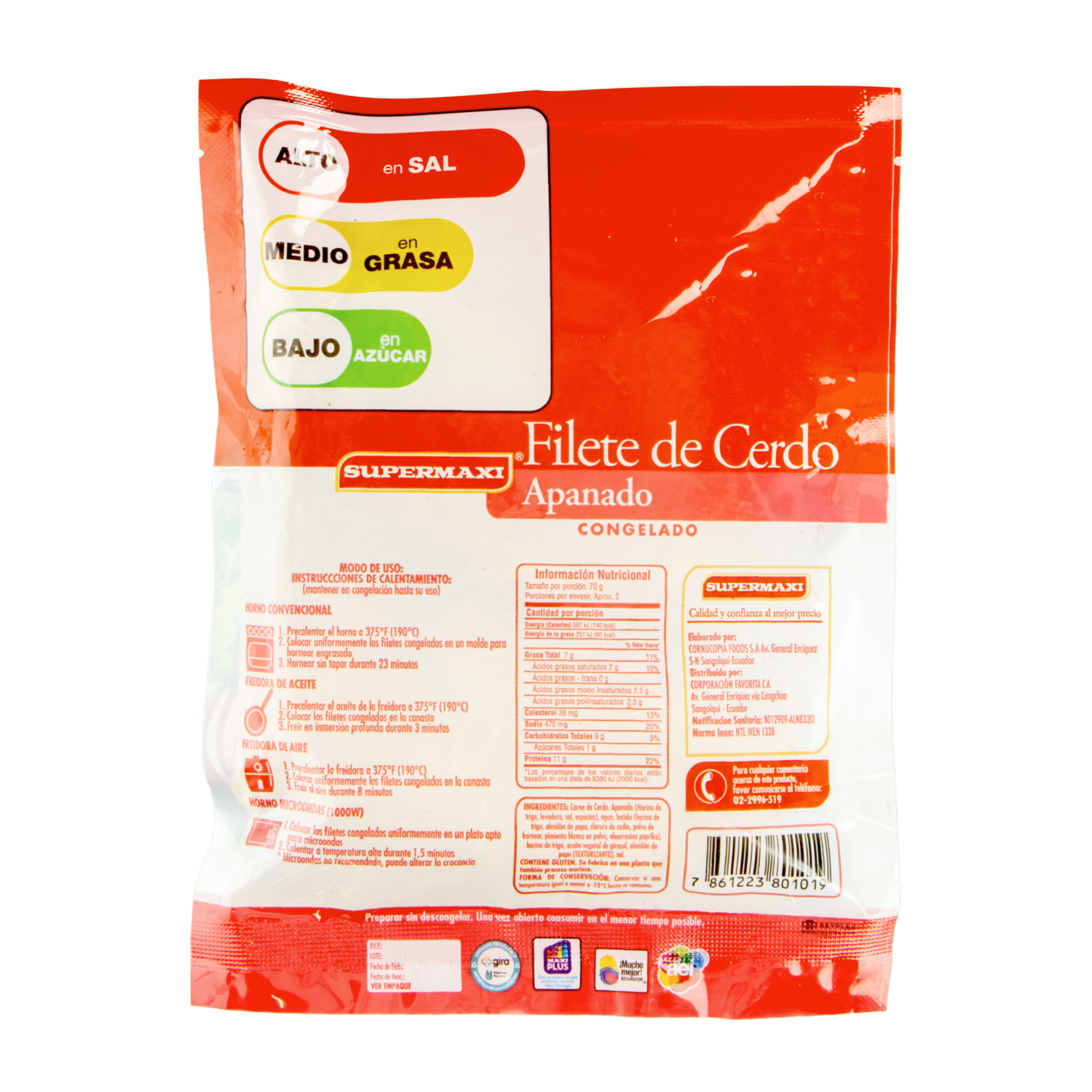 Filete De Cerdo Apanado Congelado SUPERMAXI 140 G