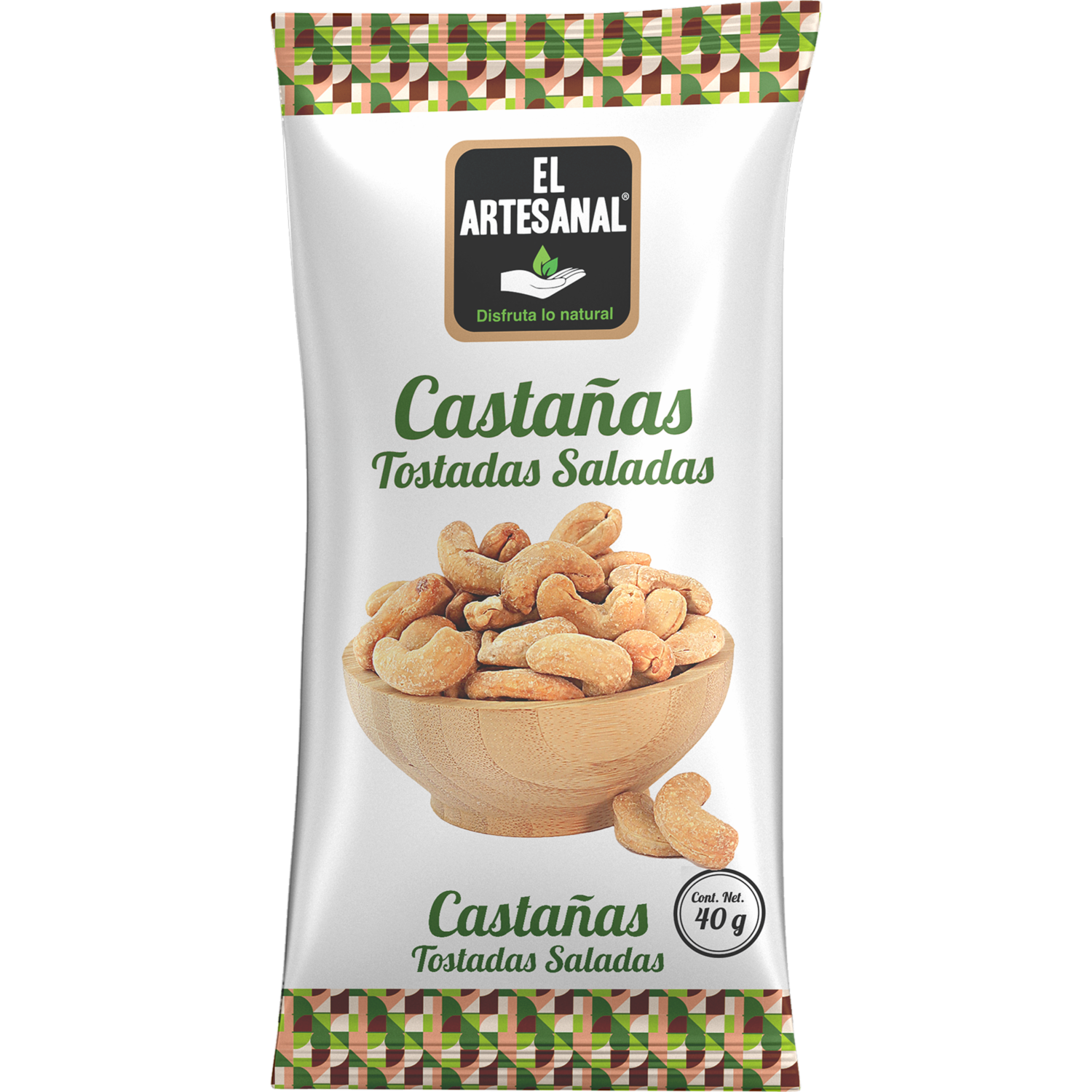 Castañas Tostadas Y Saladas EL ARTESANAL 40G