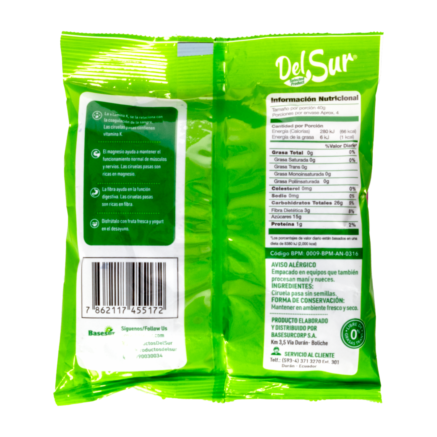 Ciruelas Libre De Azúcar DEL SUR 150 G