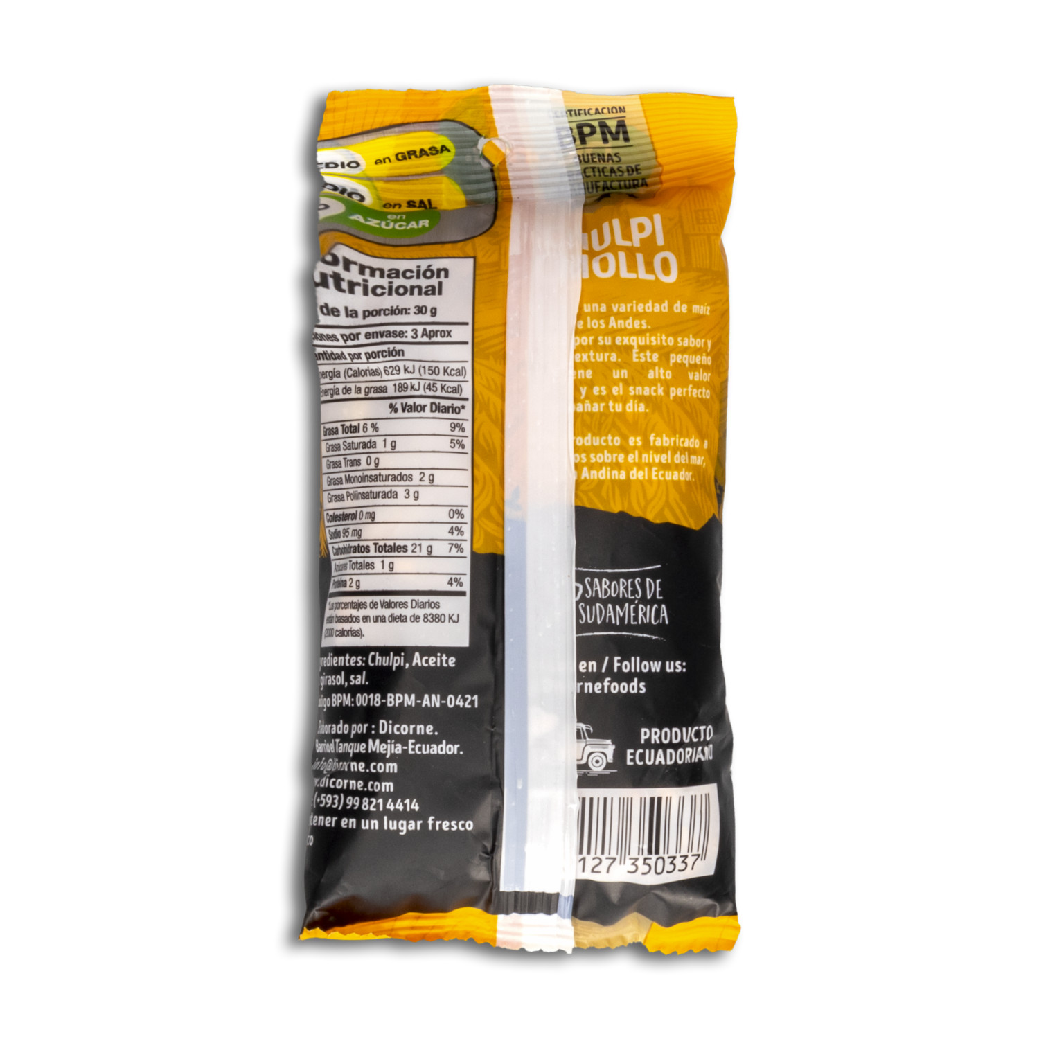 Chulpi Clásico Con Sal DICORNE 100 G