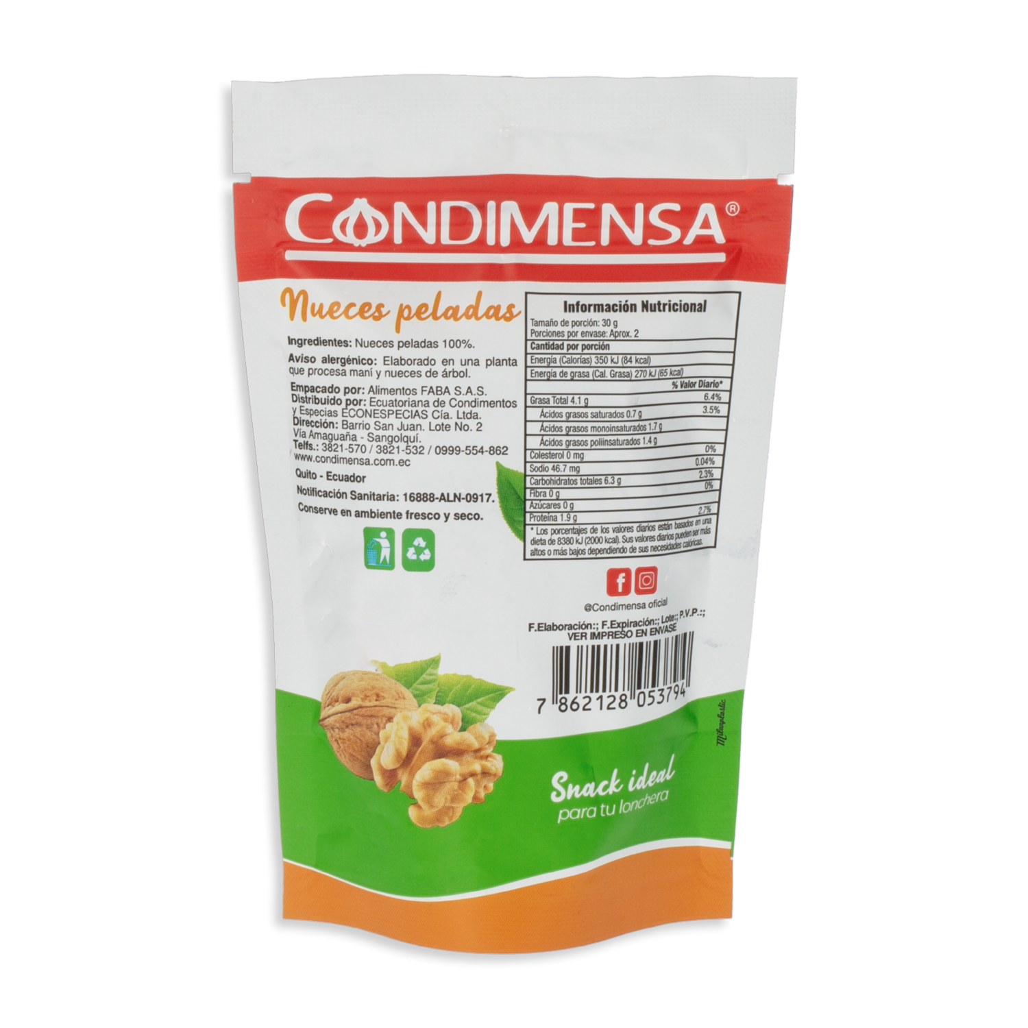 Nueces Peladas CONDIMENSA 55 G
