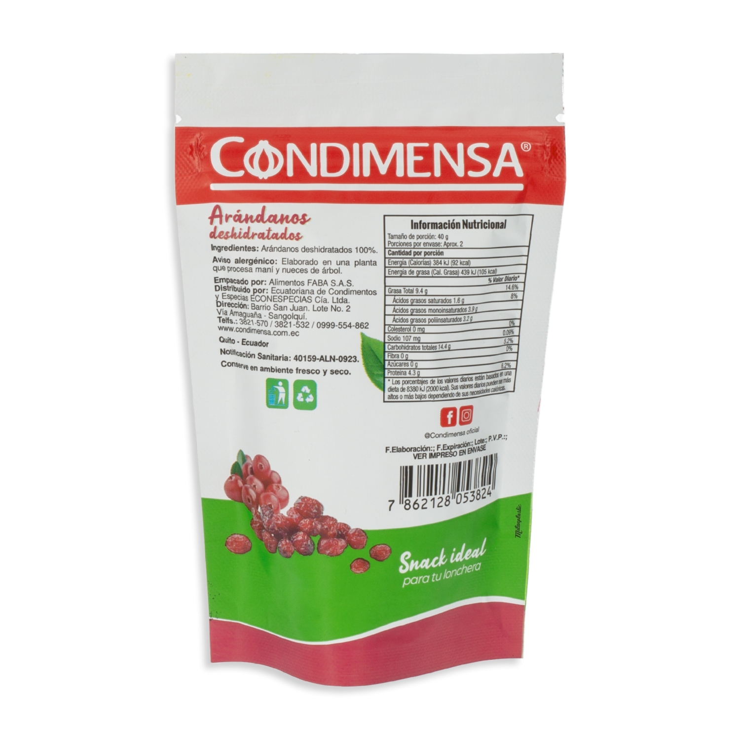 Arándanos Natural CONDIMENSA 65 G