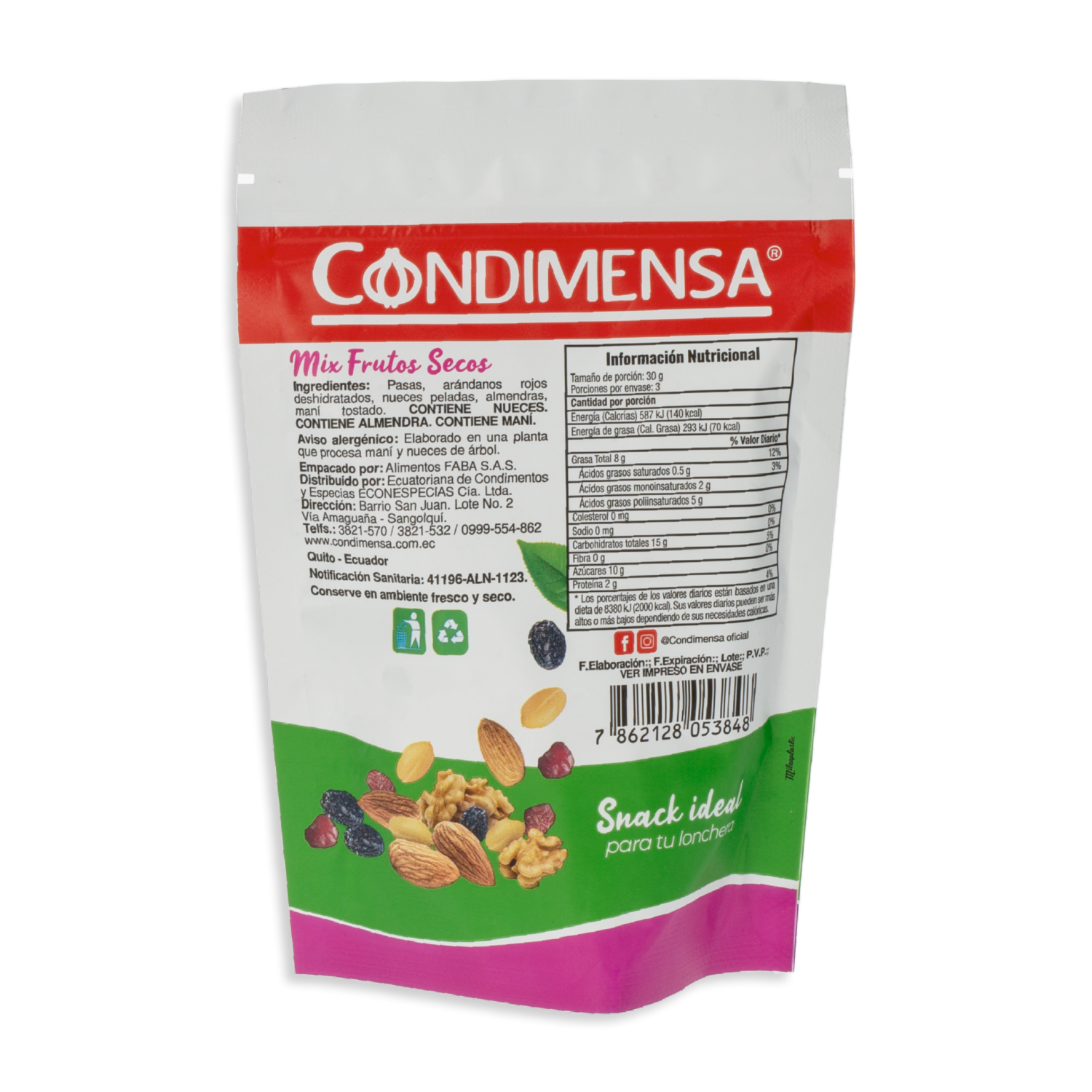 Mix Frutos Secos Doy Pack CONDIMENSA 90 G