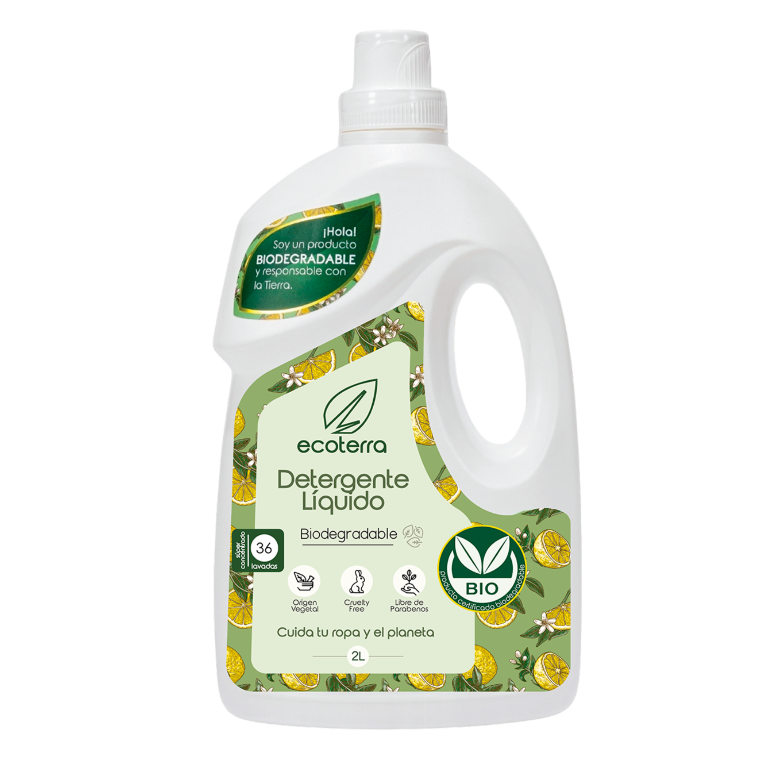 Detergente Líquido Biodegradable ECOTERRA 2 L