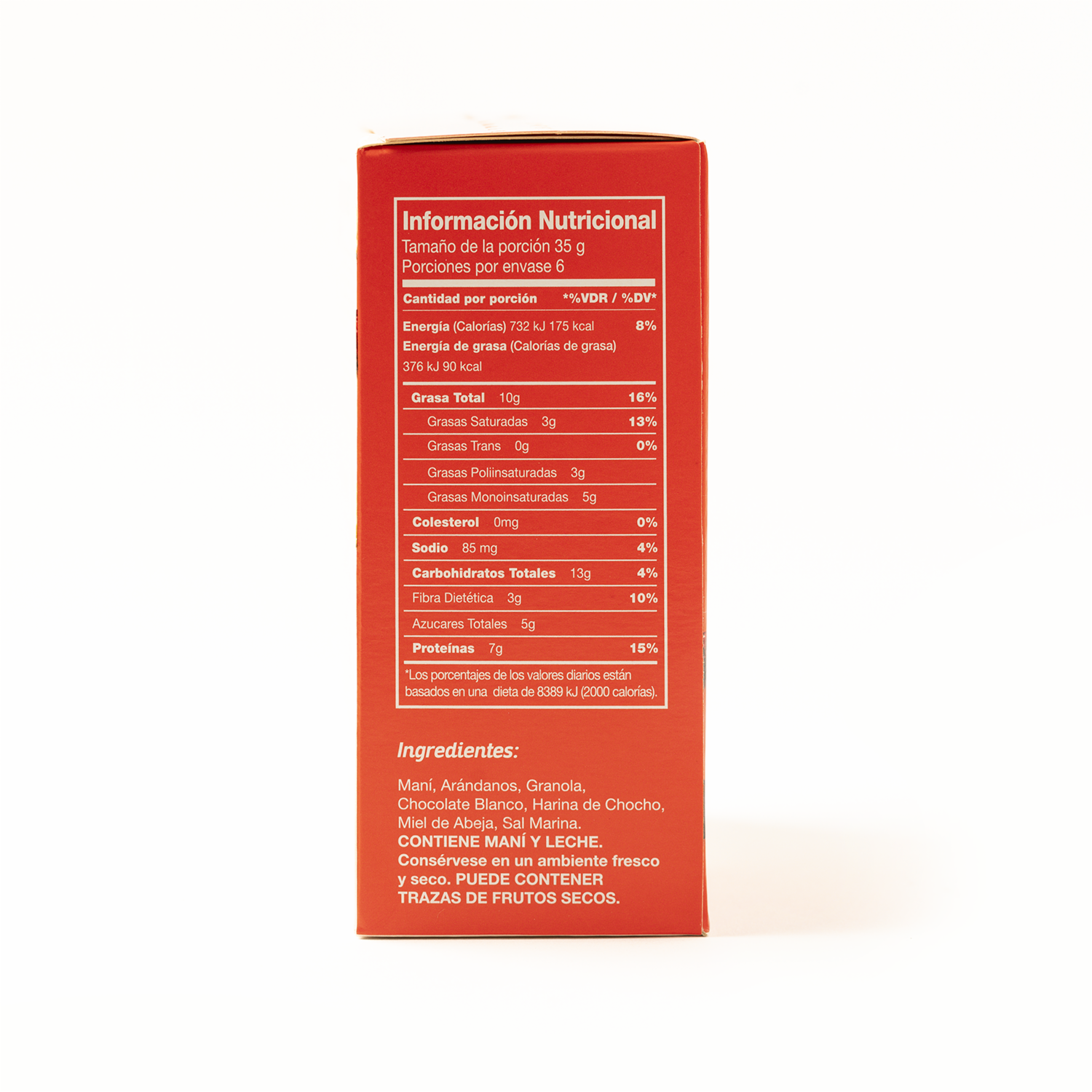 Barra Energética De Maní Con Arándanos Y Chocolate Blanco KANDÚ 210 G