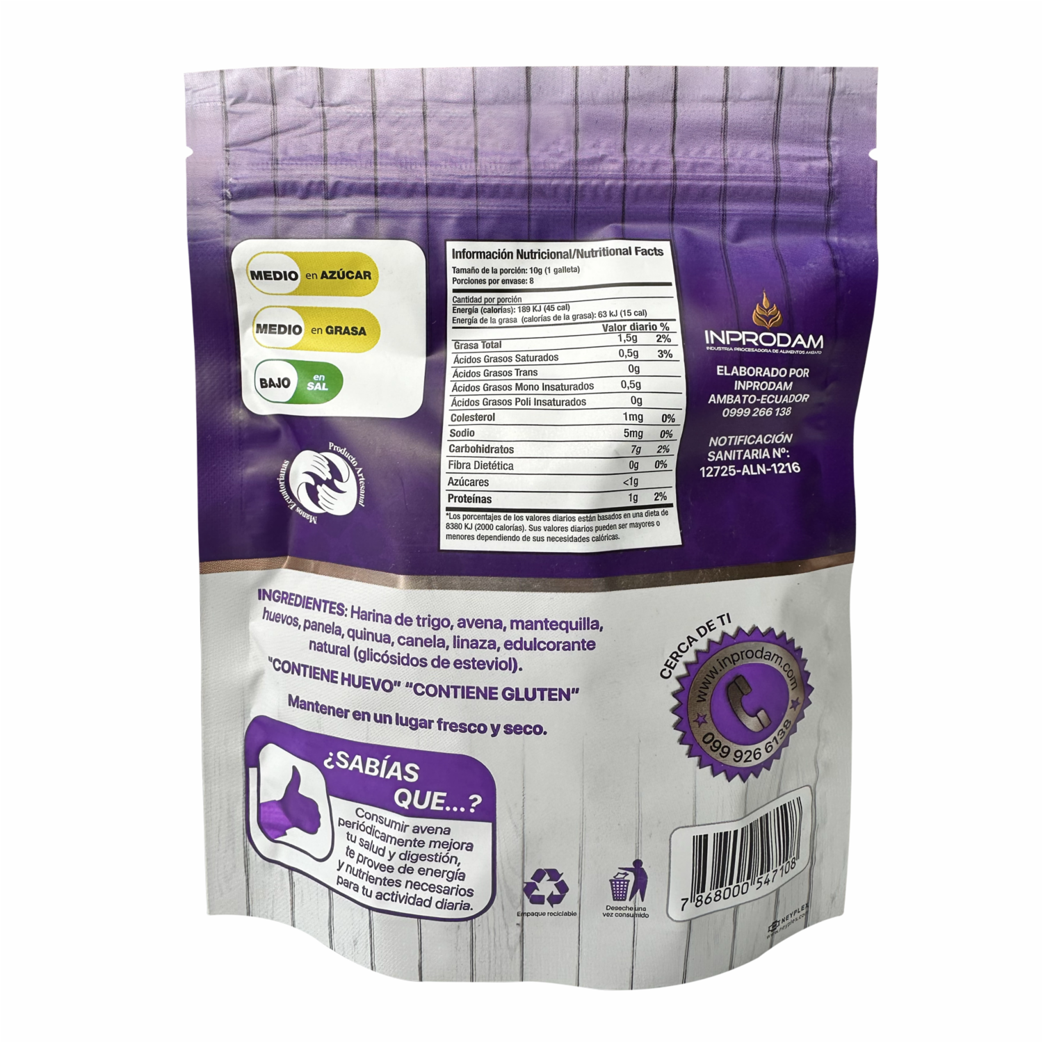 Galletas De Avena Quinua Y Linaza MILAS 80 G