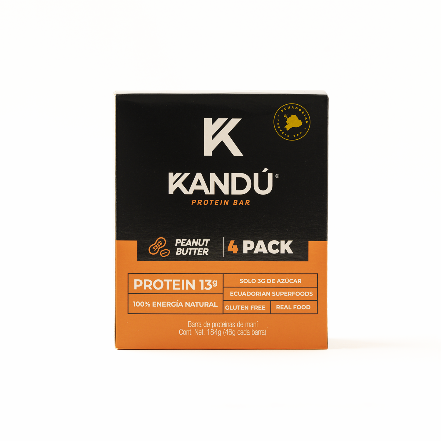 Barra De Proteína Con Maní Sin Gluten KANDÚ 184 G