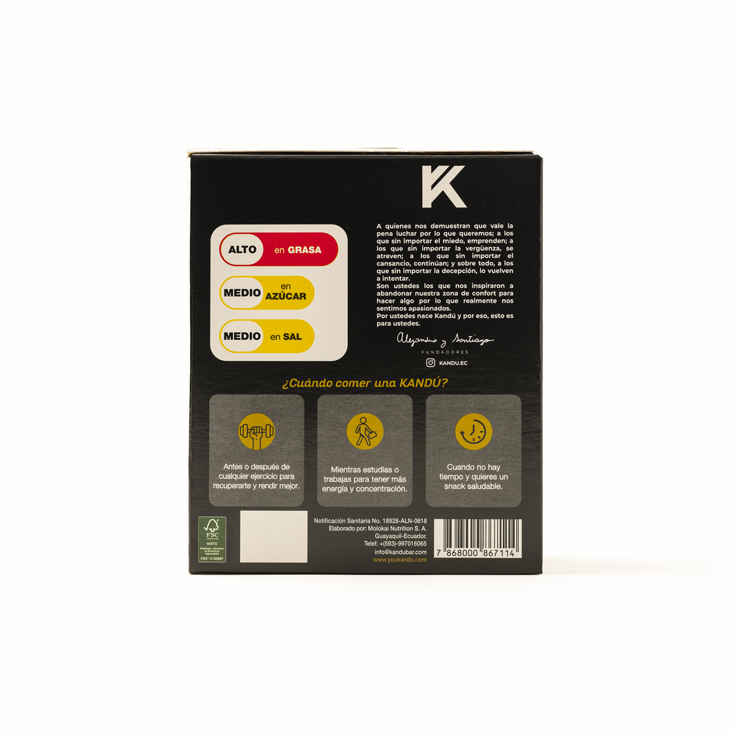 Barra De Proteína Con Maní Sin Gluten KANDÚ 184 G