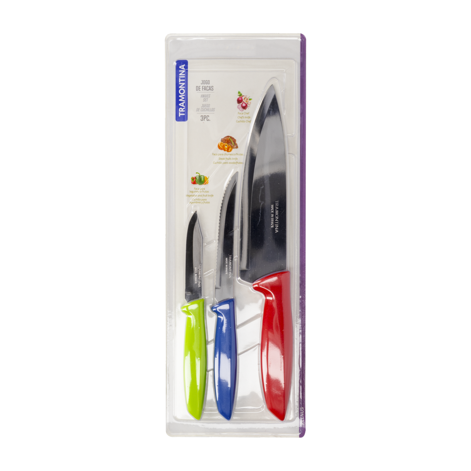 Set Cuchillo Plenus Mango De Colores TRAMONTINA Unidad