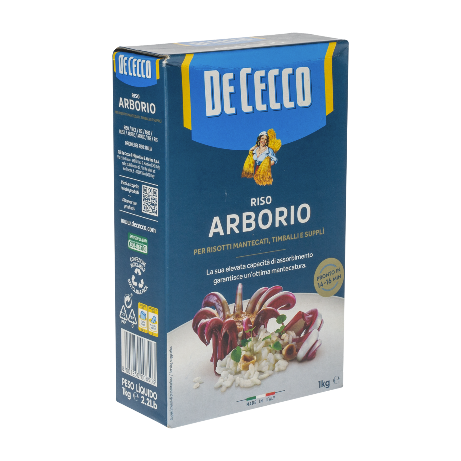 Arroz Especial Arborio DE CECCO 1000 G