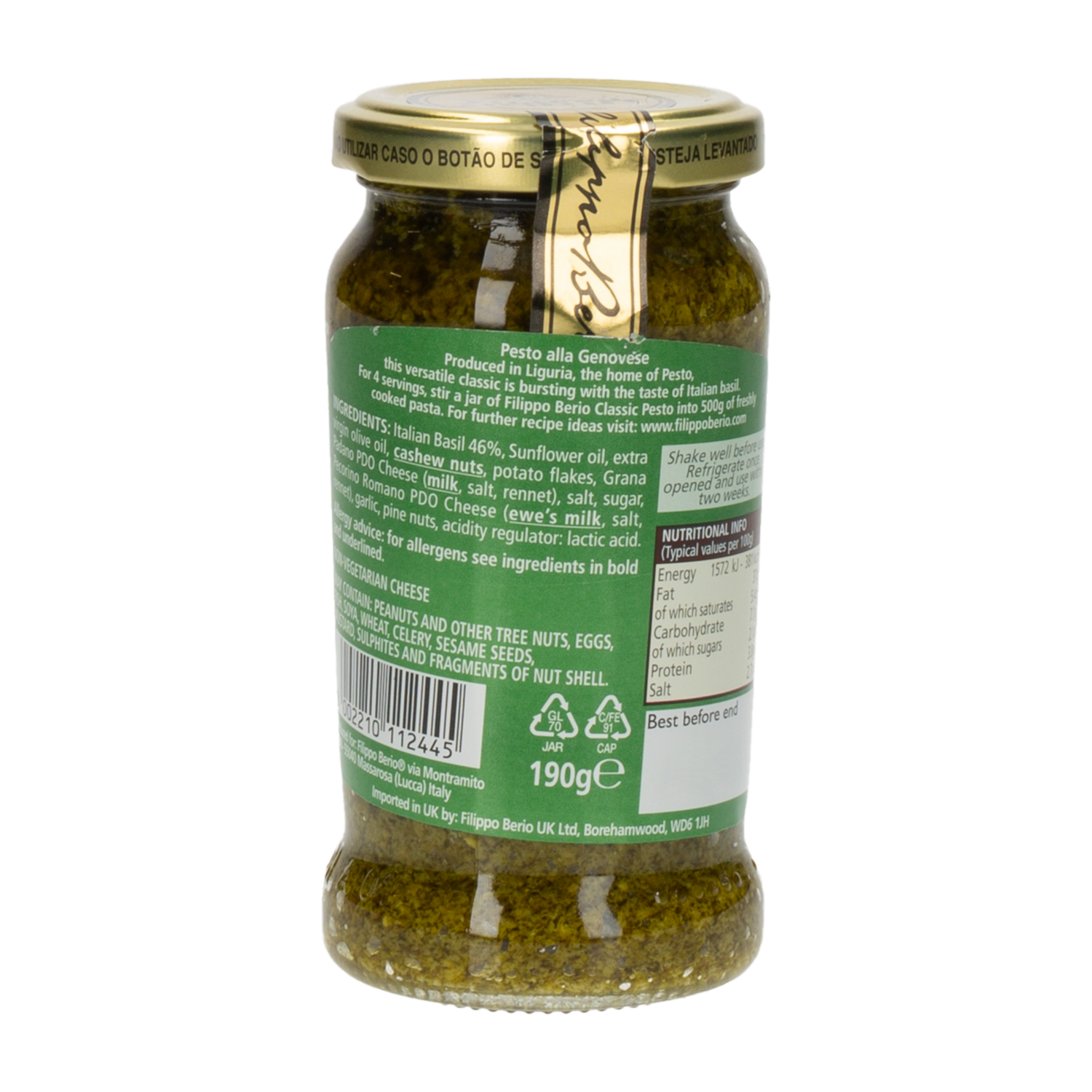Pesto Clásico FILIPPO 190 g