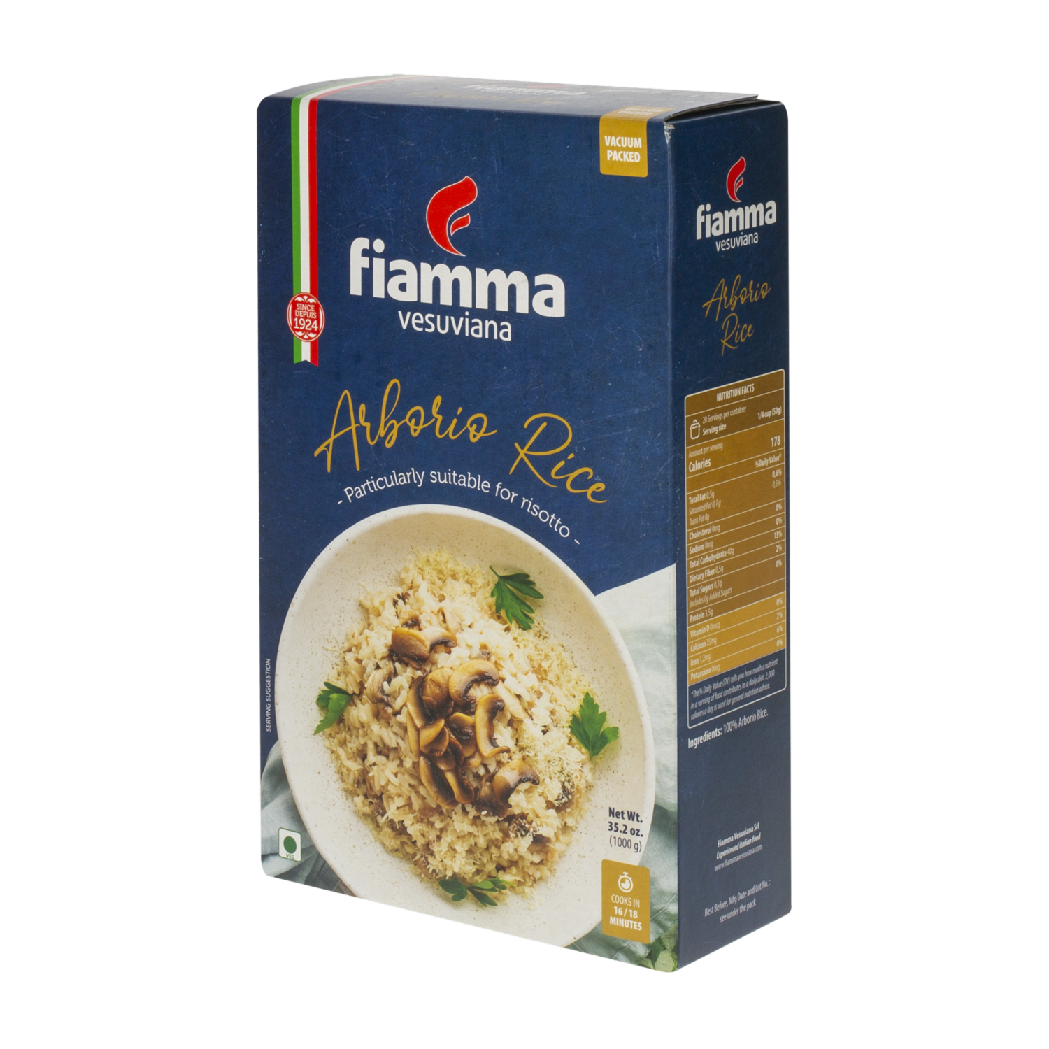 Arroz Especial Arborio FIAMMA VESUVIANA 1000 G