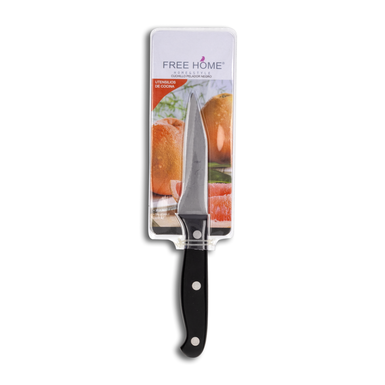 Cuchillo Pelador Negro Plástico FREE HOME Unidad