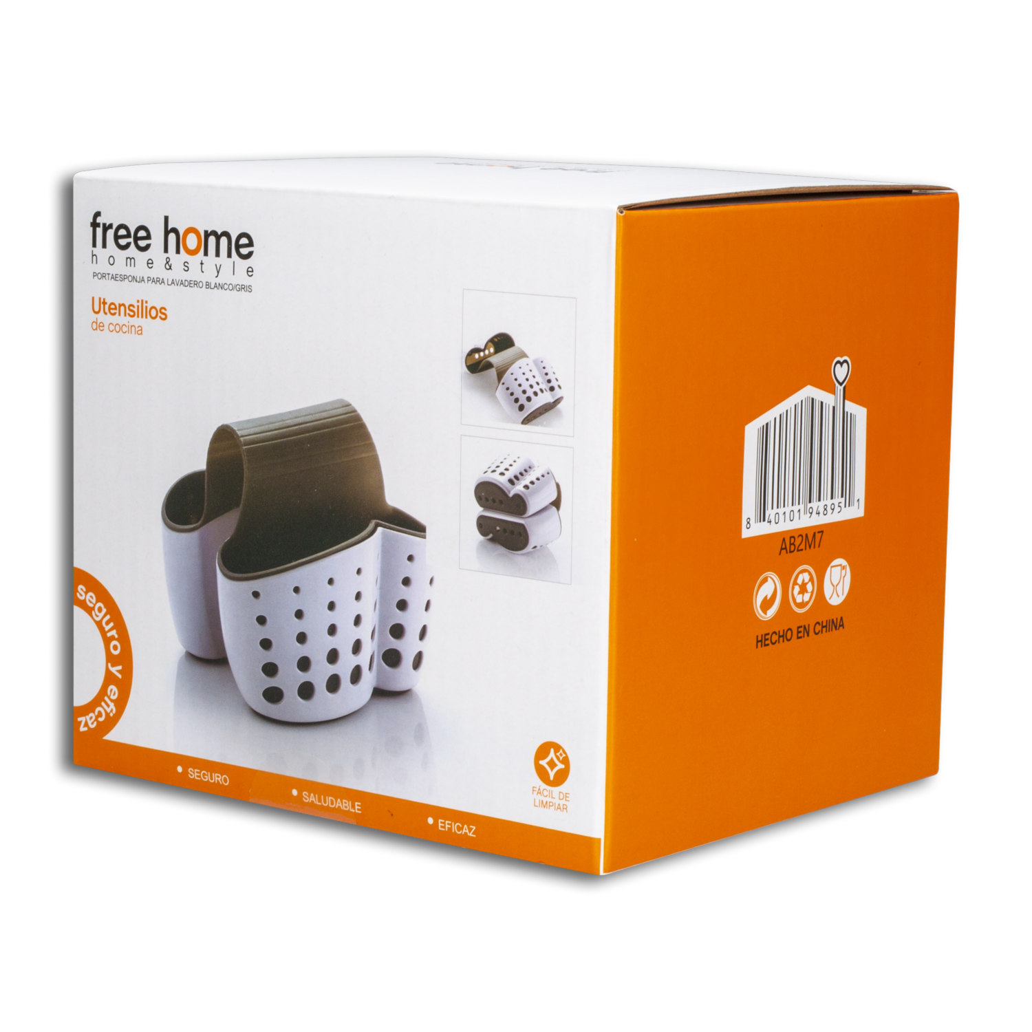 Porta Esponja Para Lavadero Color Blanco FREE HOME Unidad