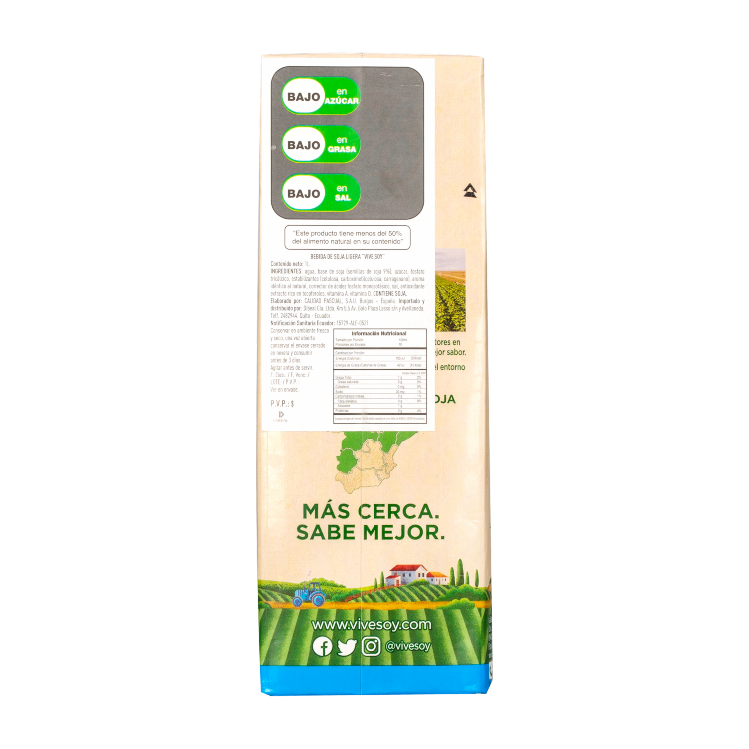 Bebida De Soya Ligera VIVE SOY 1 000 ml