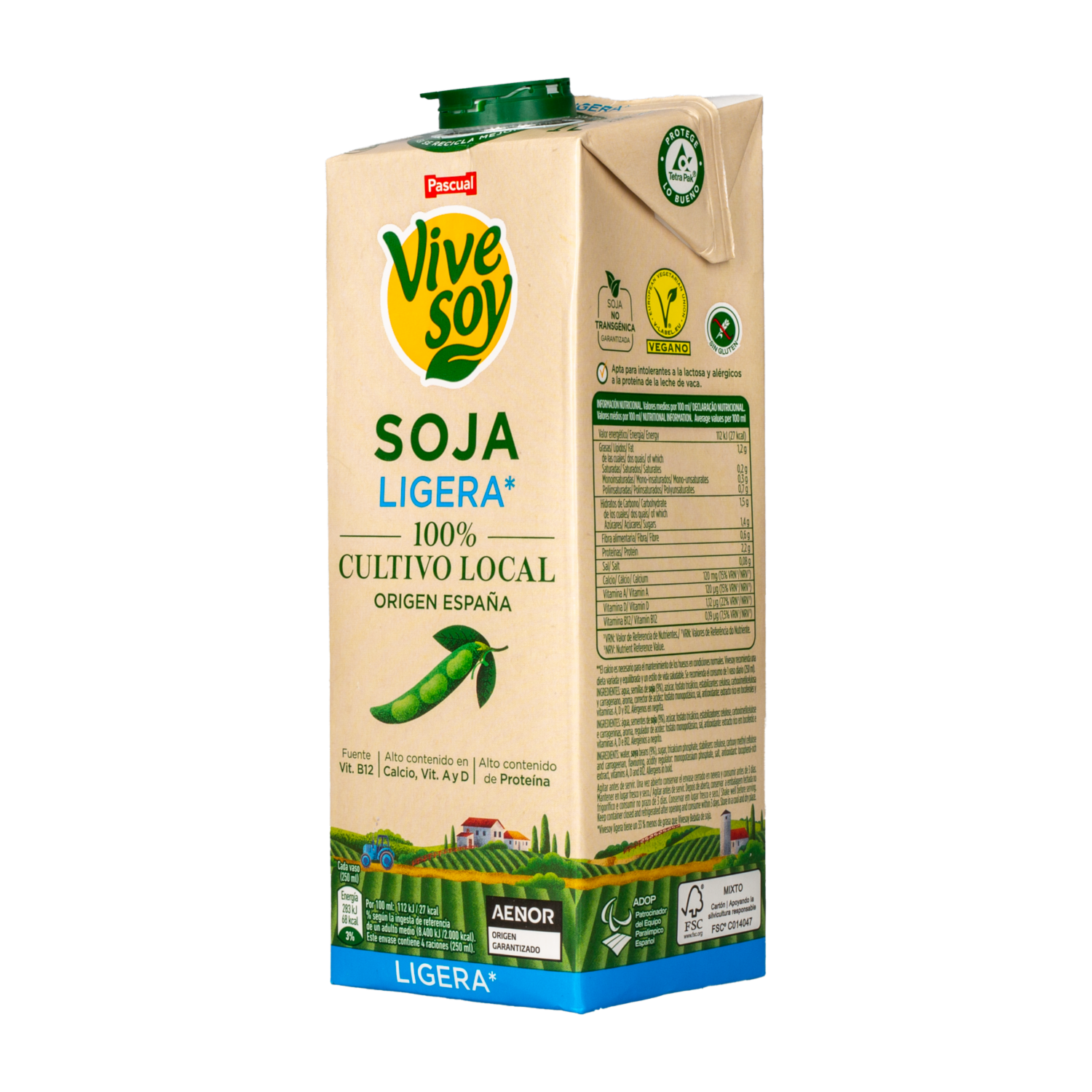 Bebida De Soya Ligera VIVE SOY 1 000 ml