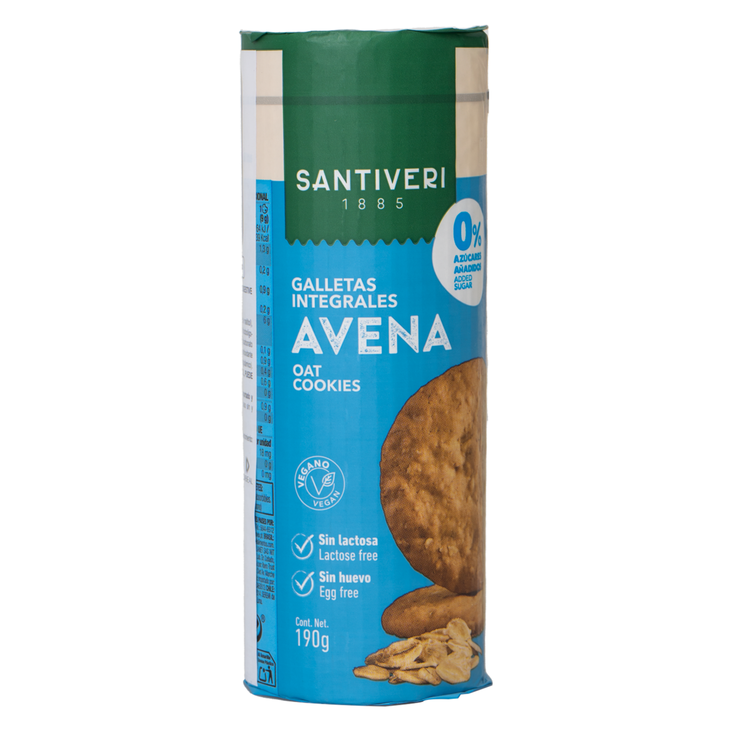 Galleta Bio Digestive Avena Vegana SANTIVERI 190 G