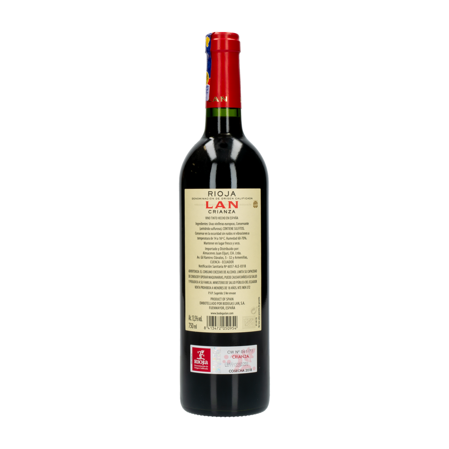 Vino Tinto Español Crianza LAN 750 Ml