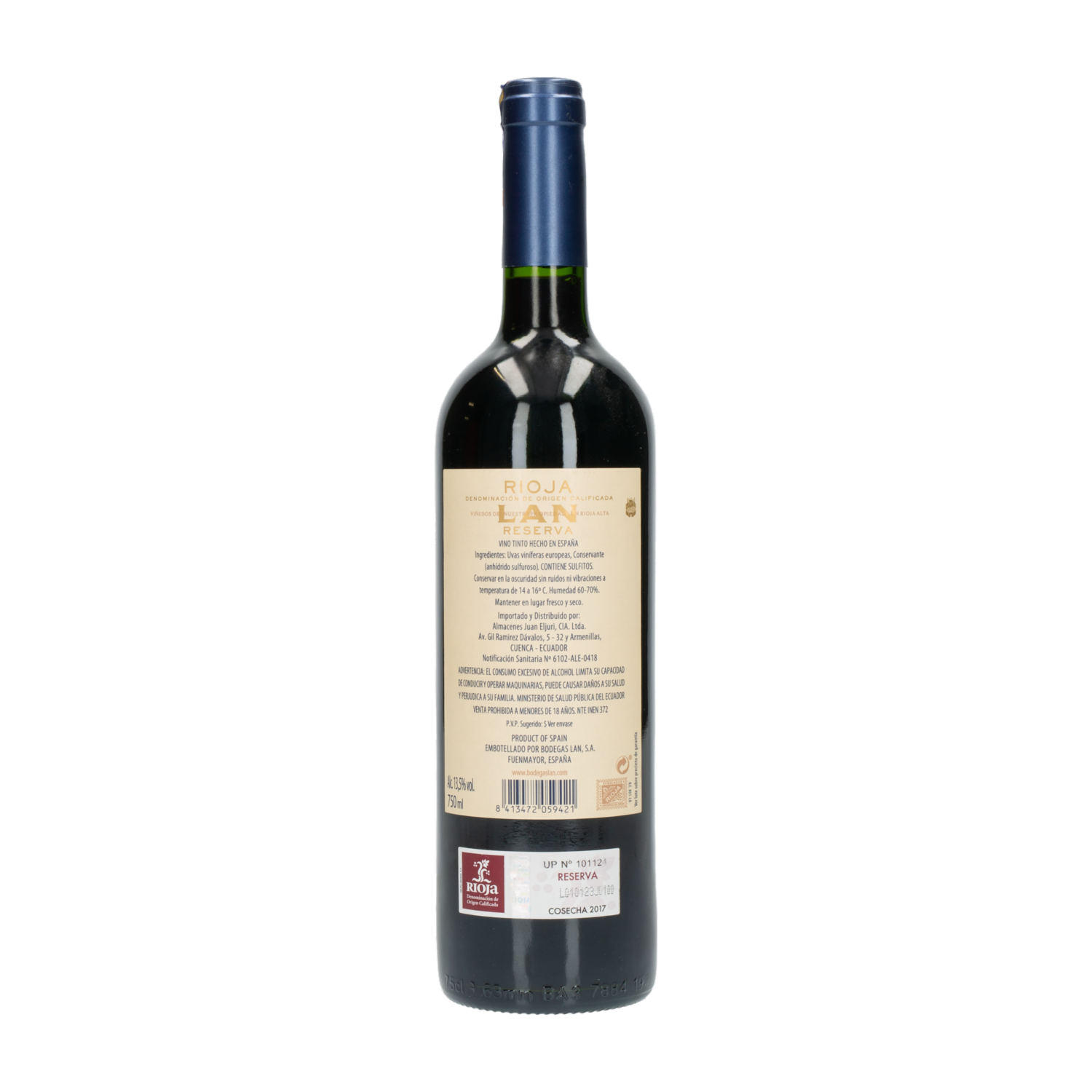 Vino Tinto Español Reserva LAN 750 Ml