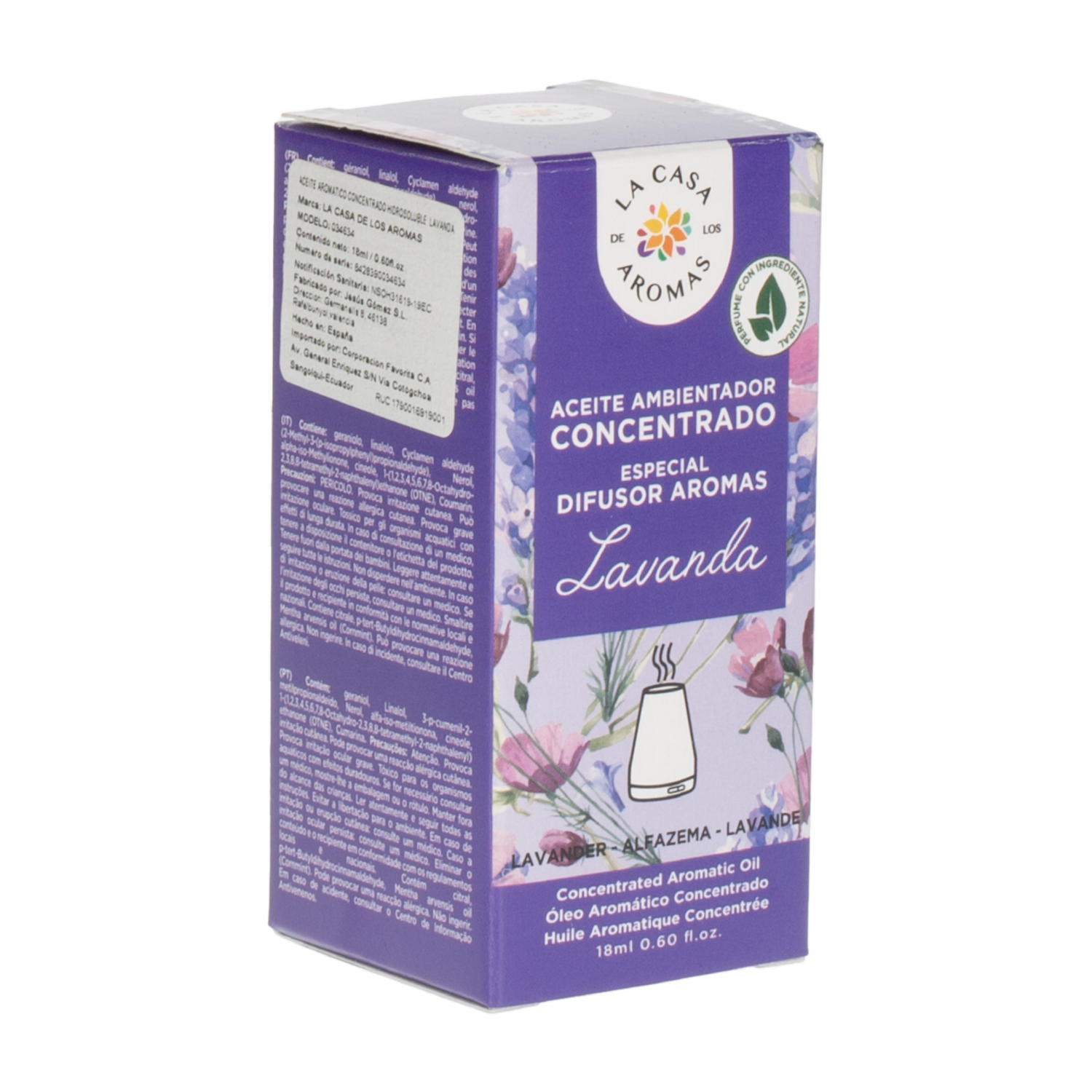 Aceite Aromático De Lavanda LA CASA DE LOS AROMAS 18 Ml