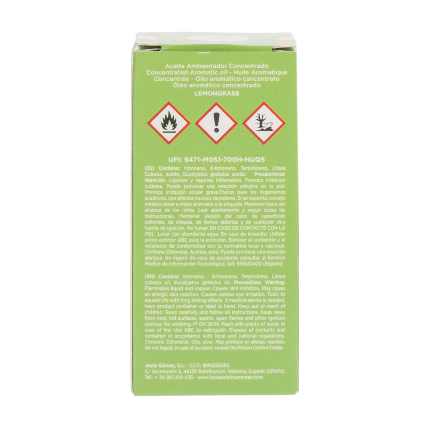 Aceite Ambientador Concentrado LA CASA DE LOS AROMAS 15 Ml