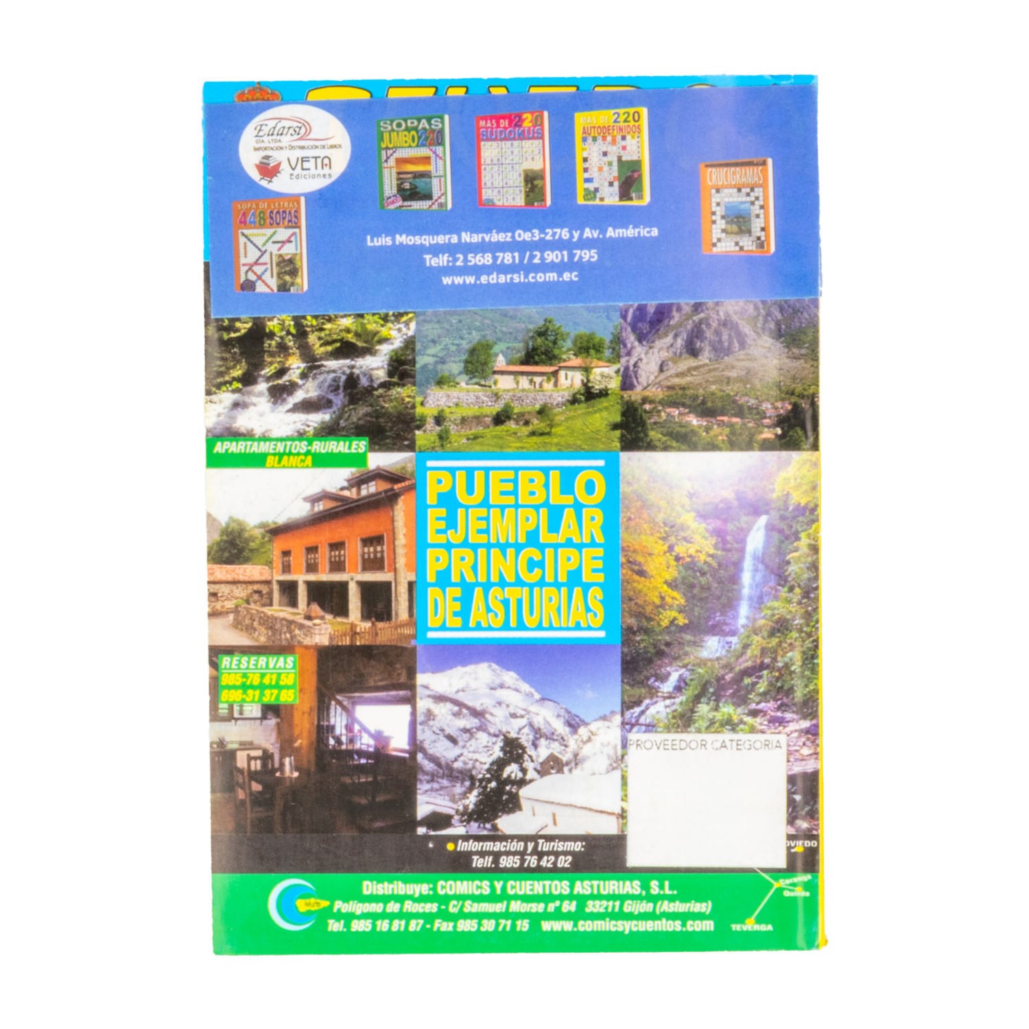 Libro Sudokus Mini ASTURIAS 100 Páginas