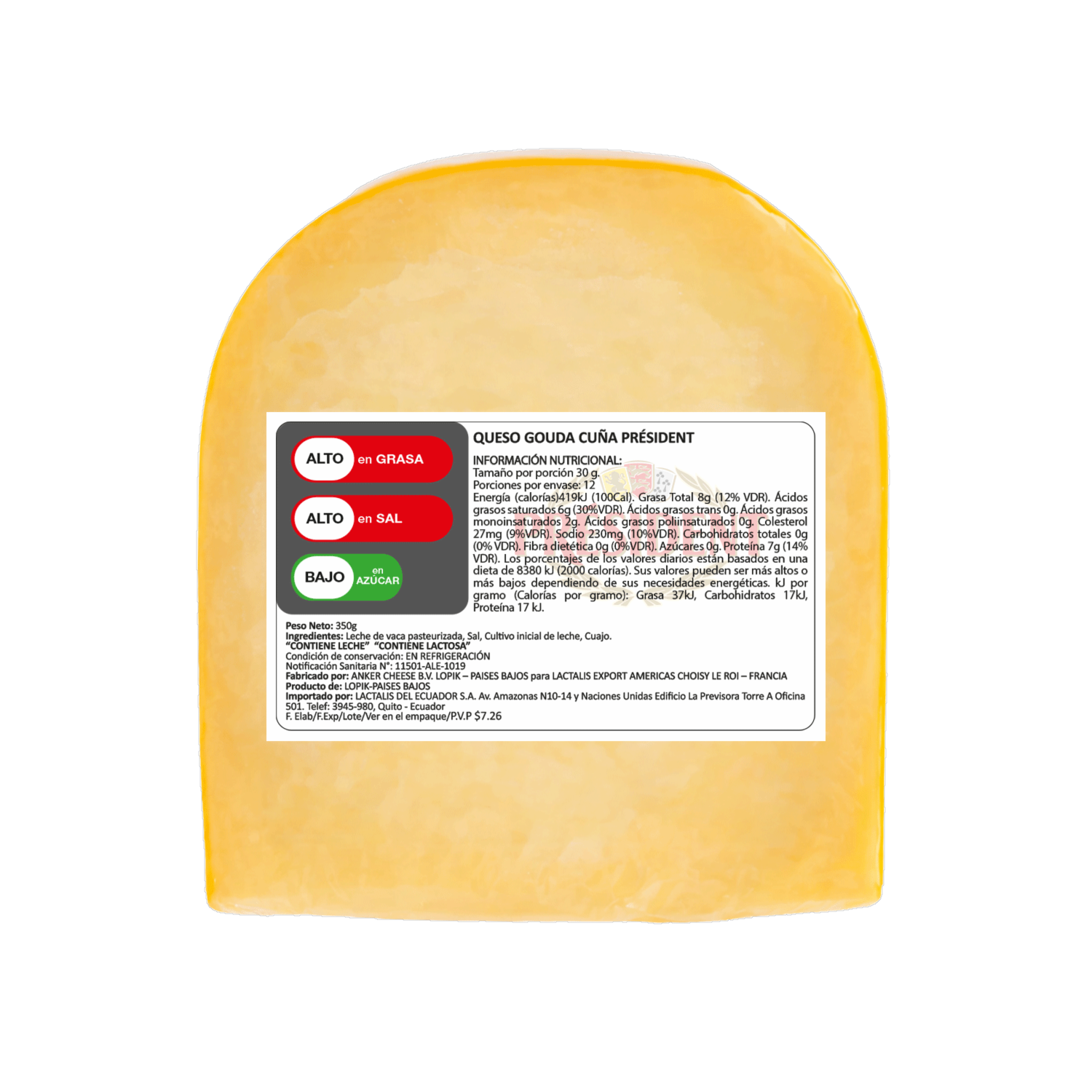 Queso Gouda Cuña PRÉSIDENT 200 G