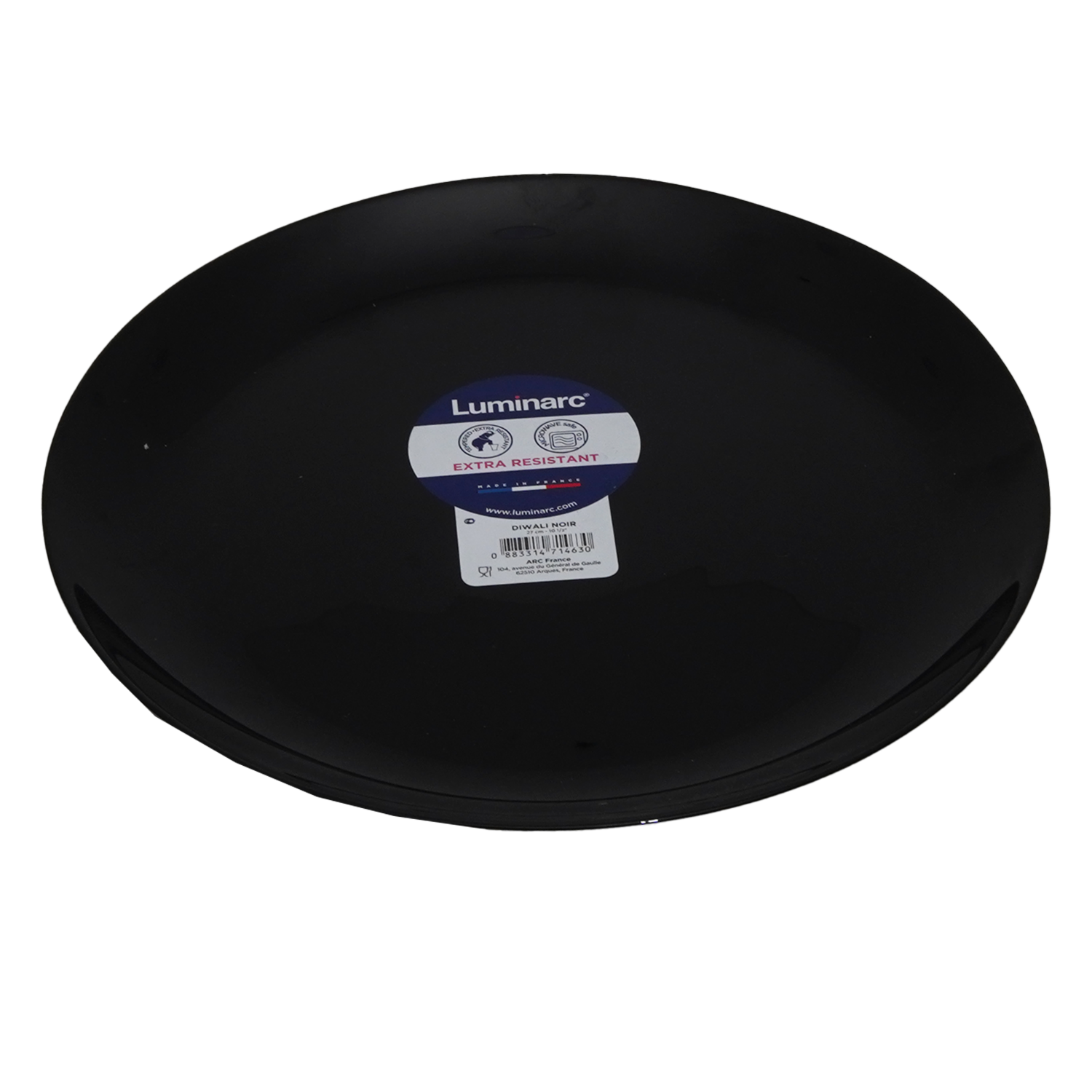 Plato Llano Diwali Negro LUMINARC 27 Cm