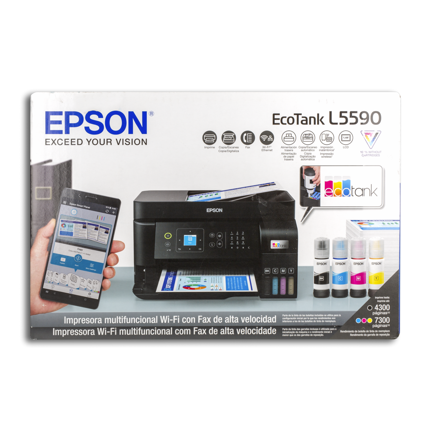Impresora Multifunción Con Fax Modelo L5590 EcoTank EPSON Wifi