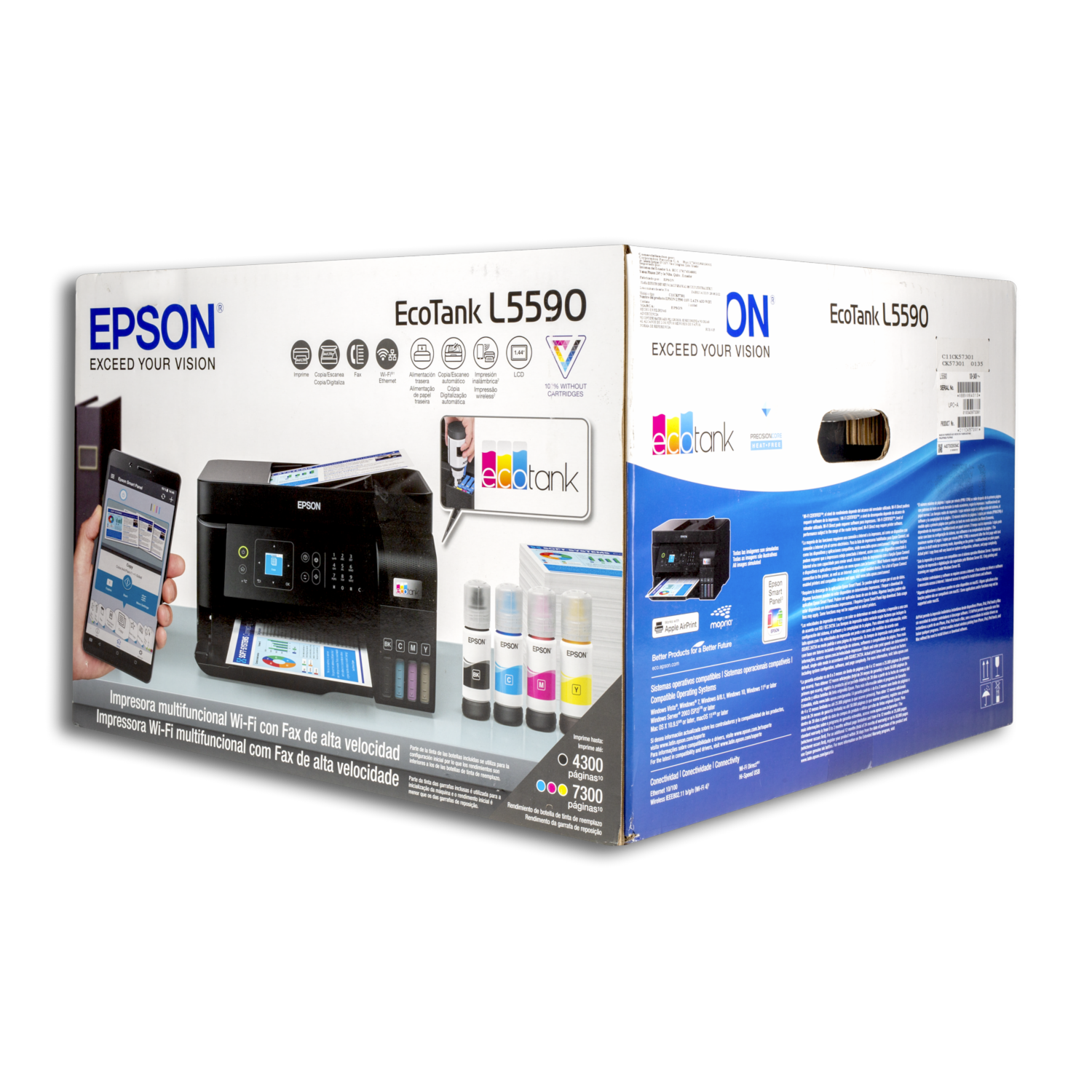 Impresora Multifunción Con Fax Modelo L5590 EcoTank EPSON Wifi