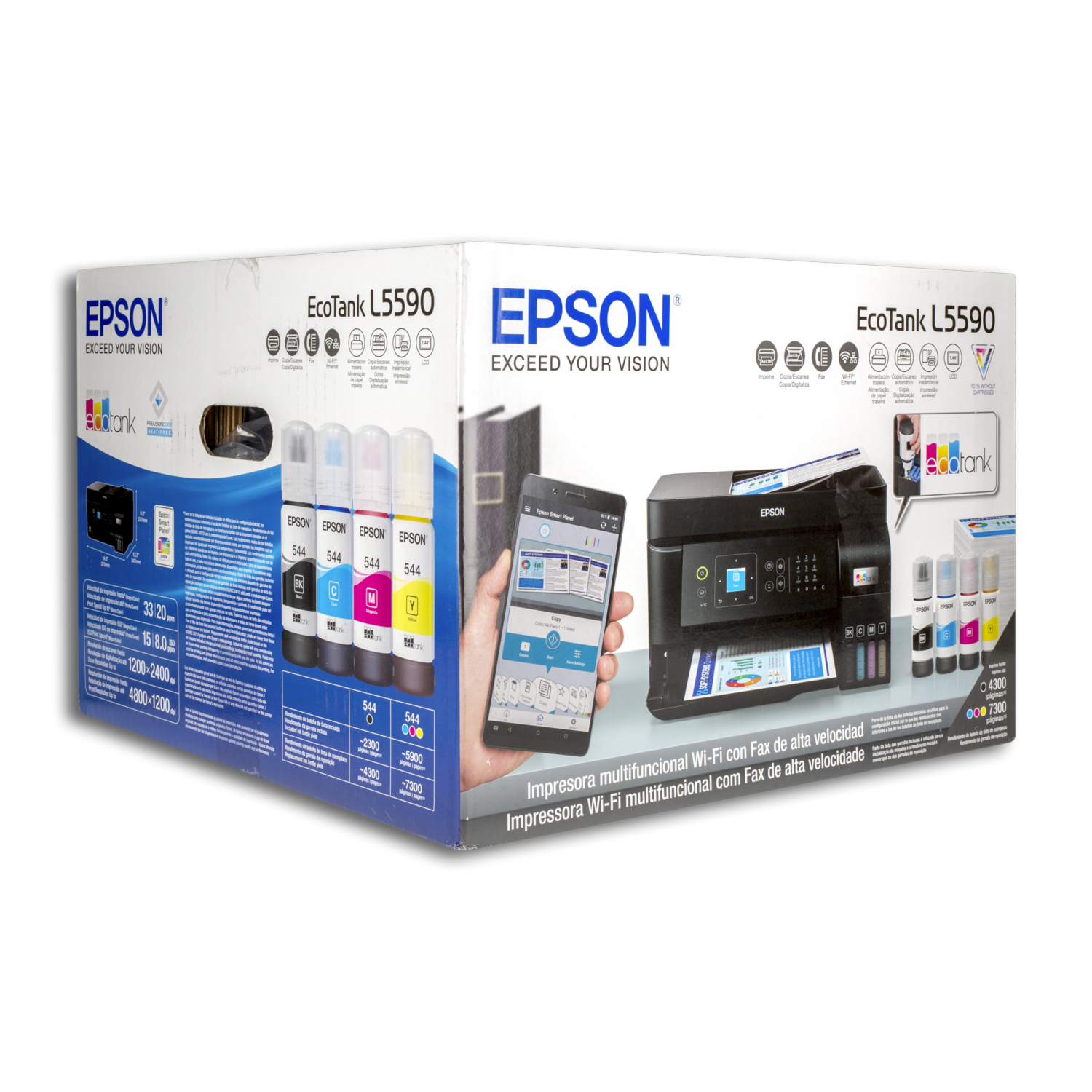 Impresora Multifunción Con Fax Modelo L5590 EcoTank EPSON Wifi