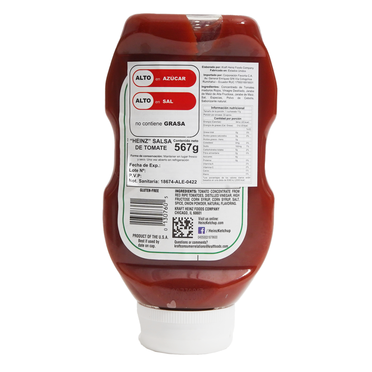 Salsa De Tomate Clásica HEINZ 567 G